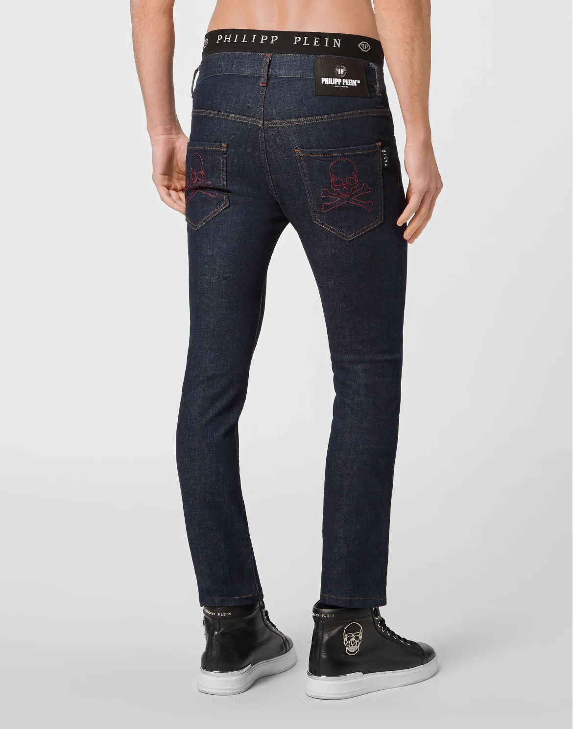 Denim Trousers Skinny Skull, цвет: Синий