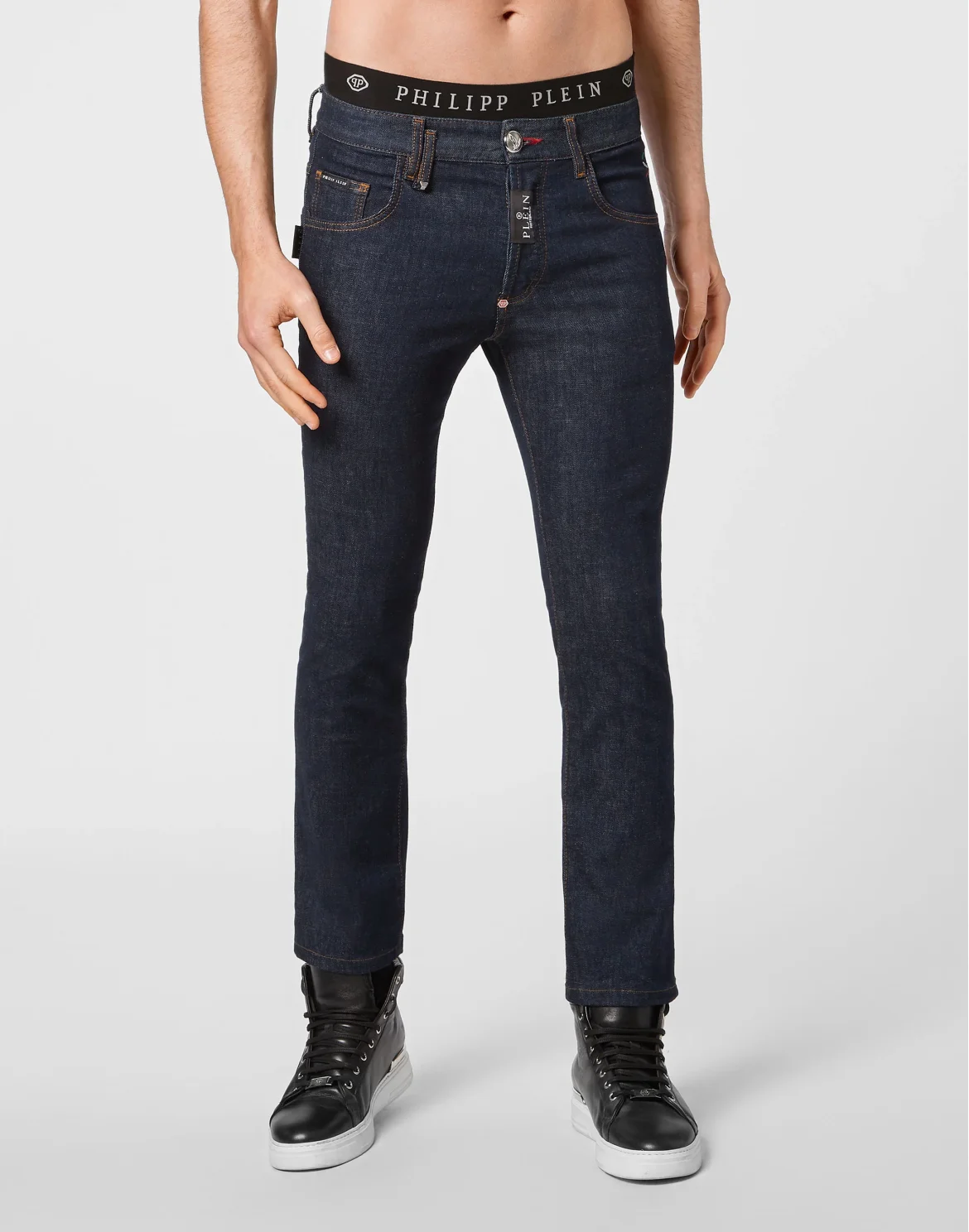 Denim Trousers Skinny Skull, цвет: Синий