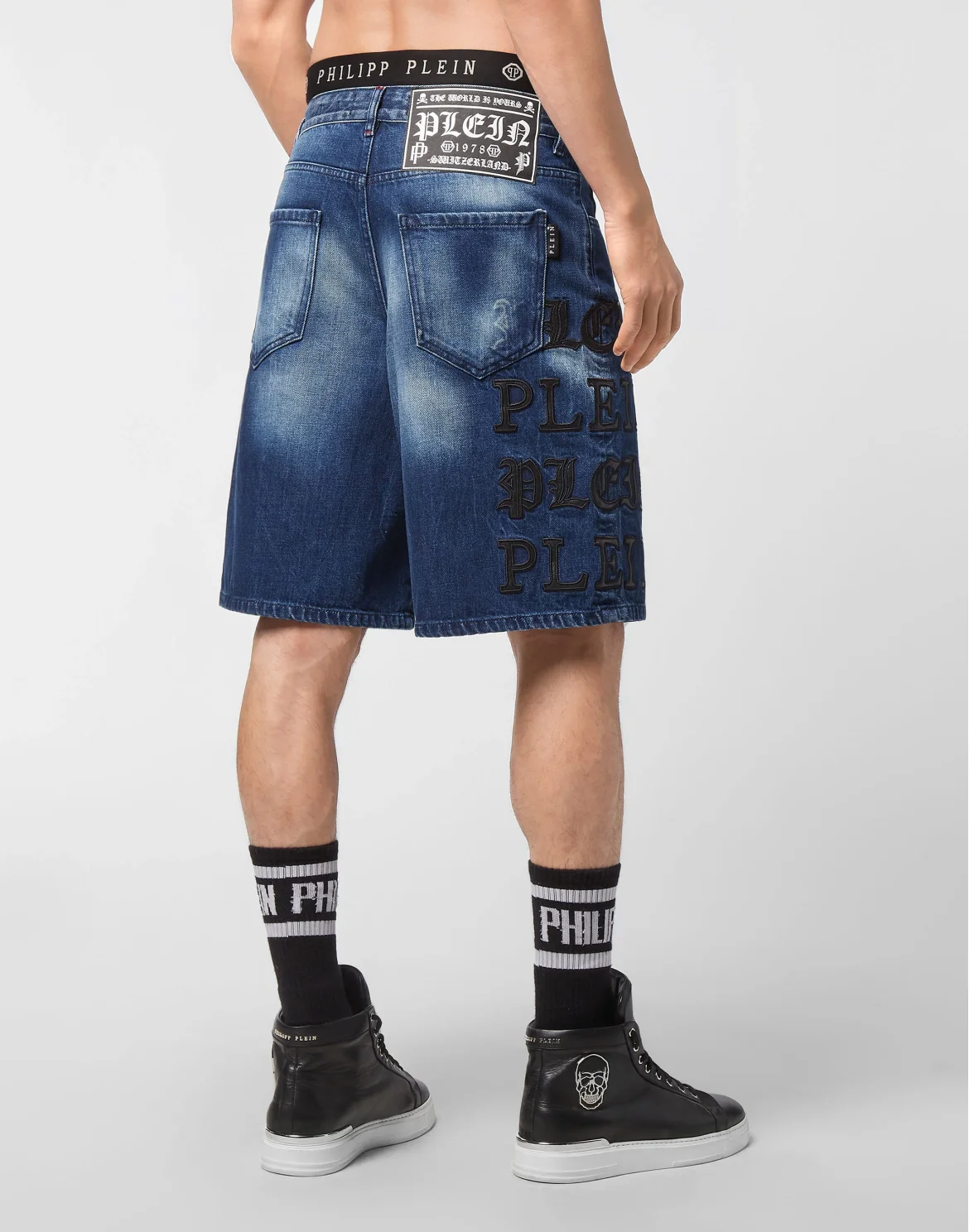 Denim Capri Shorts Gothic Plein, цвет: Синий