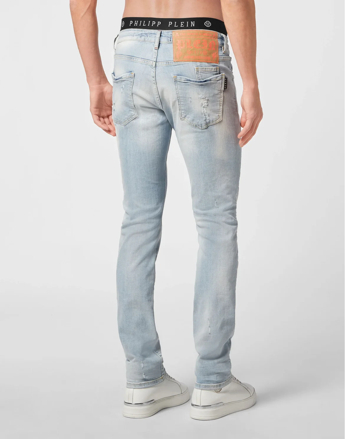 Denim Trousers Super Straight Cut Skull, цвет: Голубой