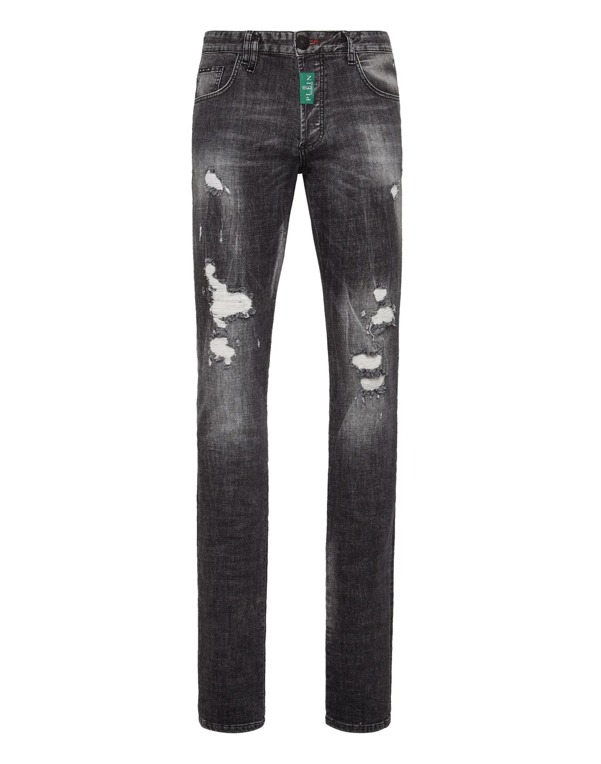 Denim Trousers Skinny Skull, цвет: Черный