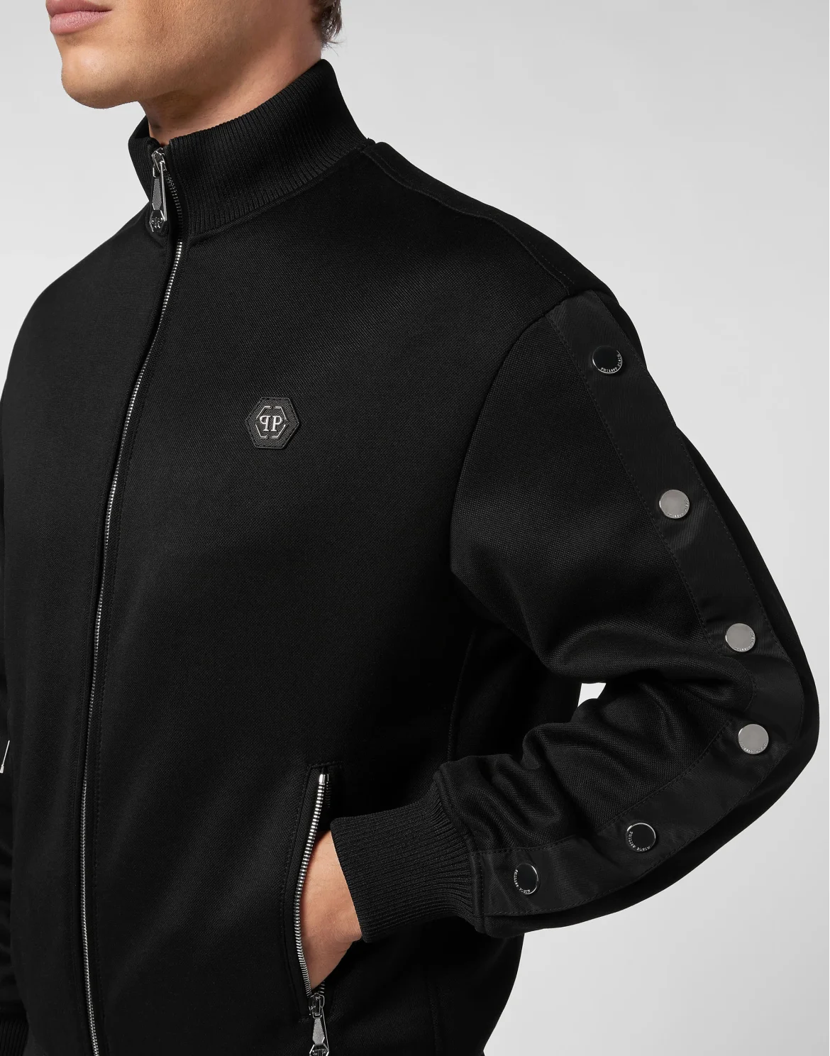 Jersey Jogging Jacket Skull strass, цвет: Черный