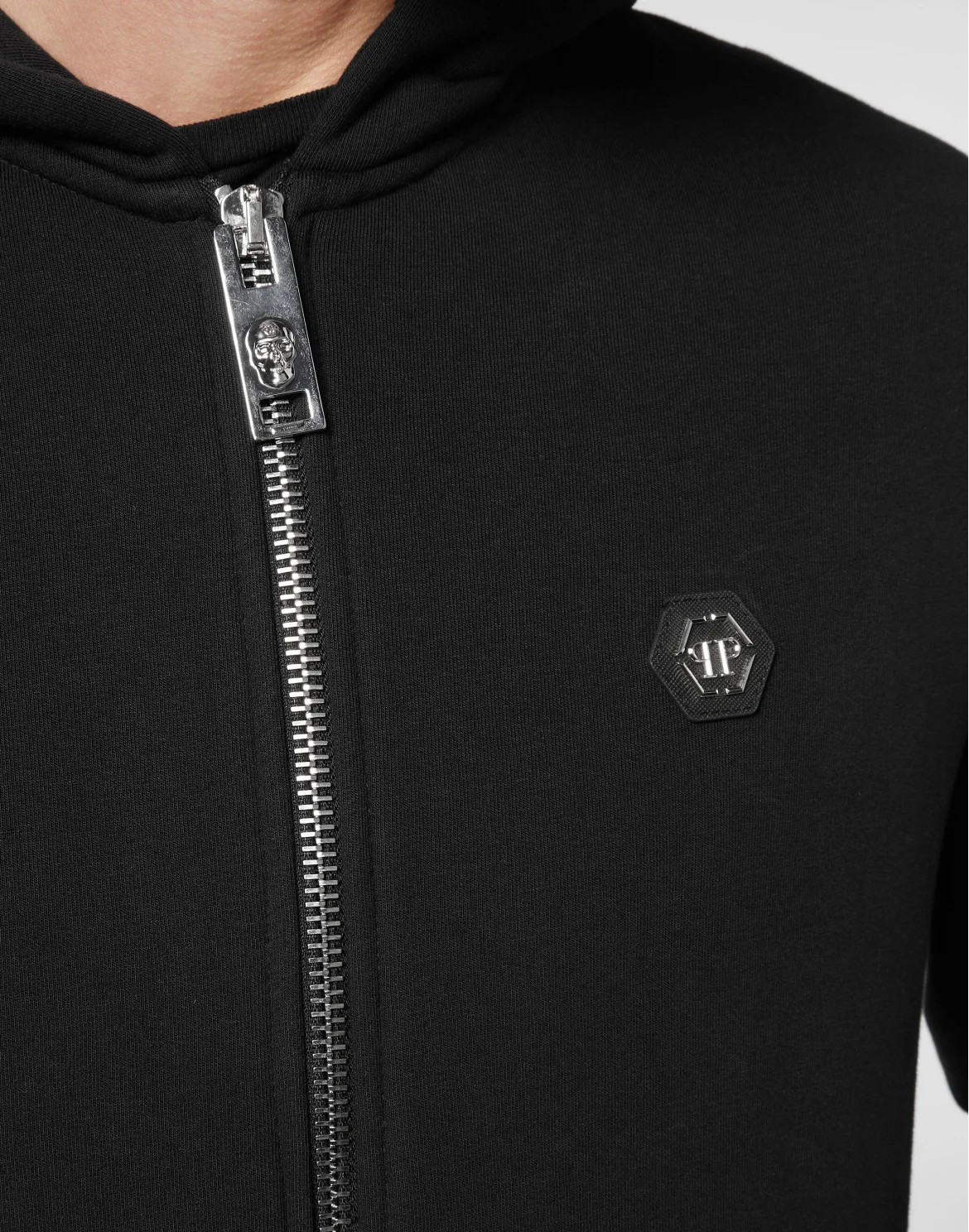 Hoodie Sweatjacket Skull and Plein, цвет: Черный