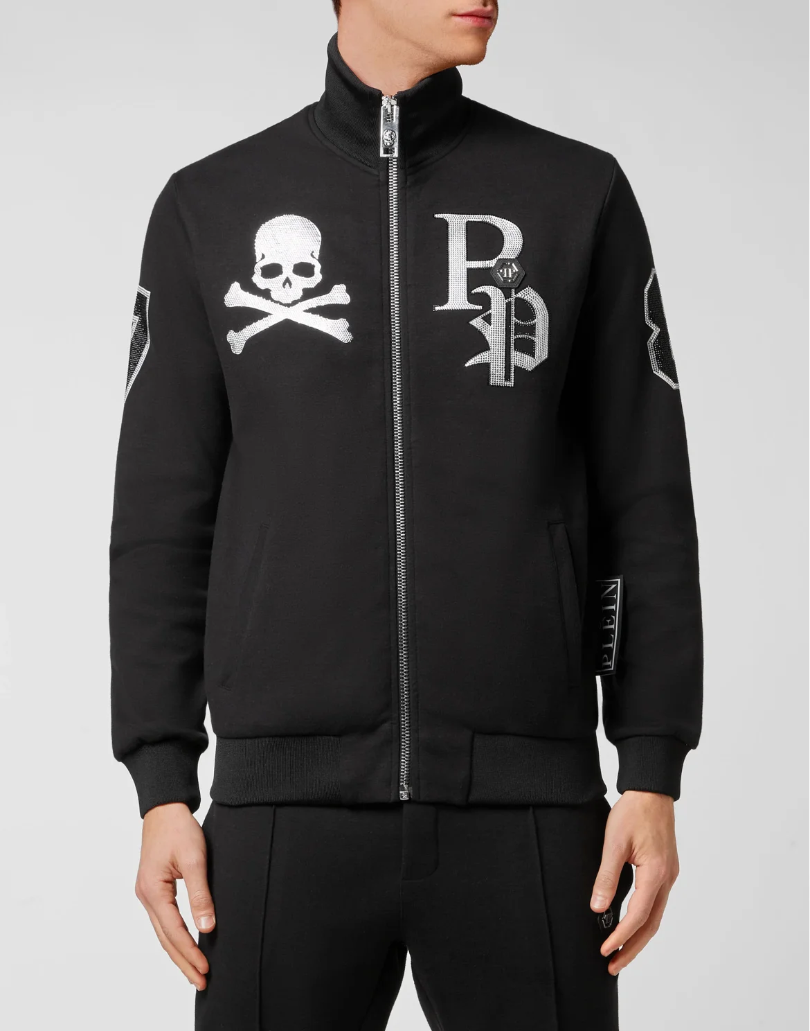 Tracksuit Top/Trousers Skull and Plein, цвет: Черный