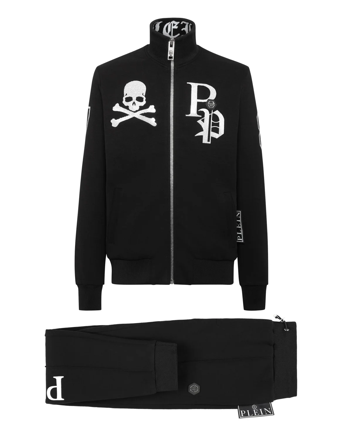 Tracksuit Top/Trousers Skull and Plein, цвет: Черный