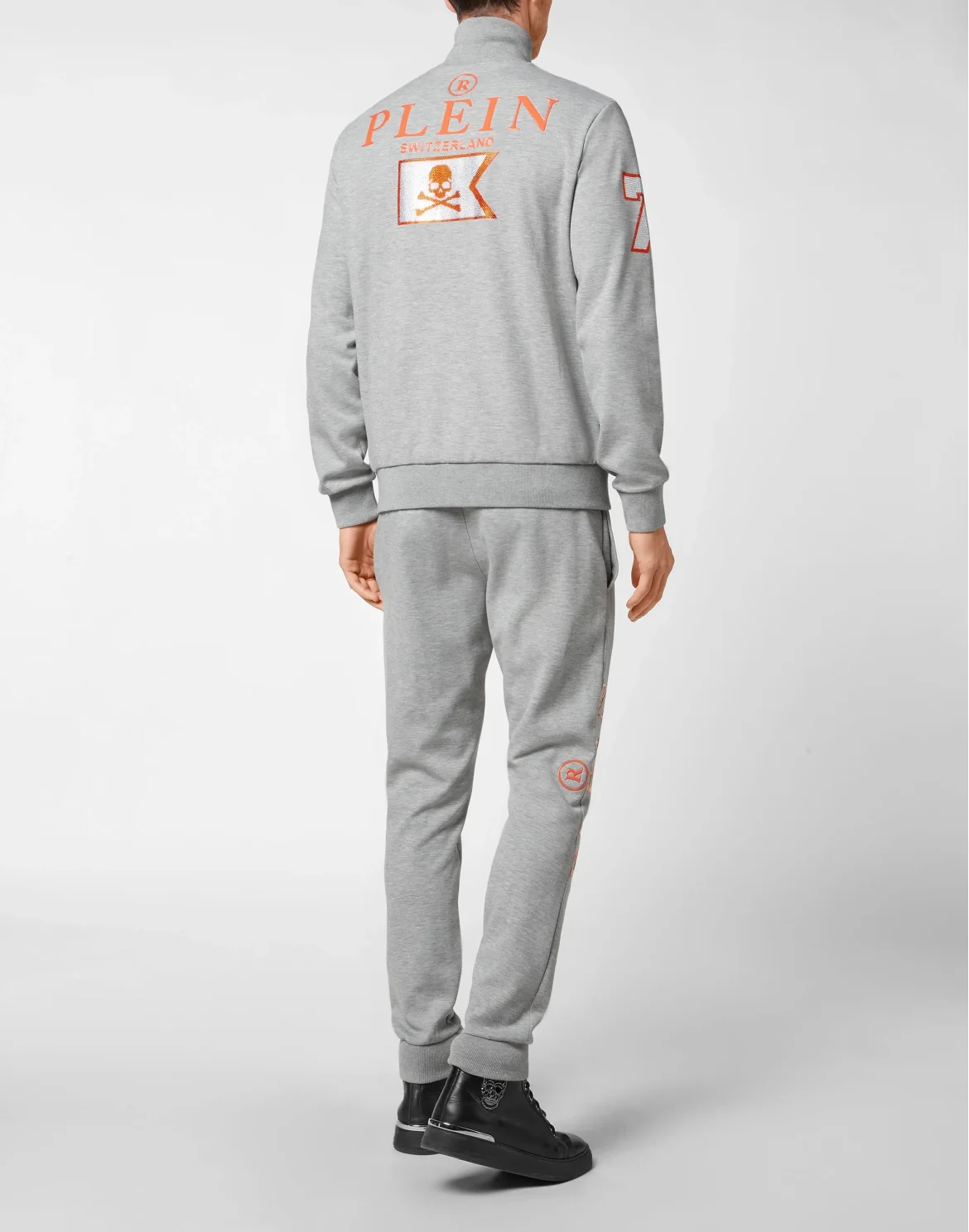 Tracksuit Top/Trousers Skull and Plein, цвет: Серый