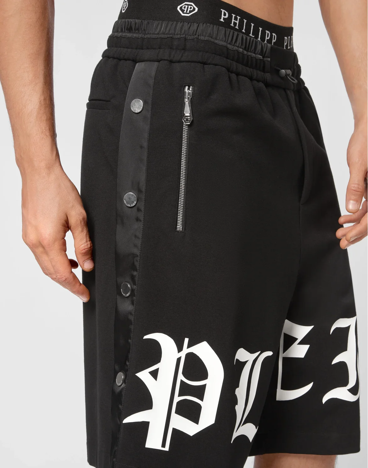 Jersey Jogging Shorts Gothic Plein, цвет: Черный