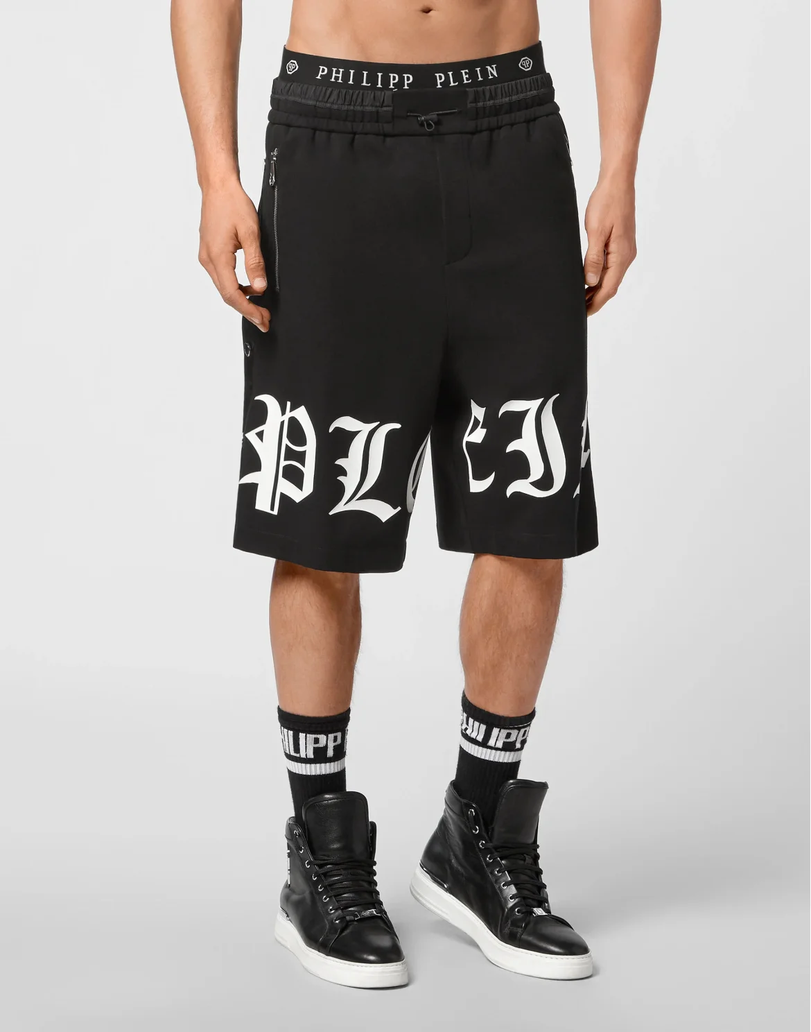 Jersey Jogging Shorts Gothic Plein, цвет: Черный