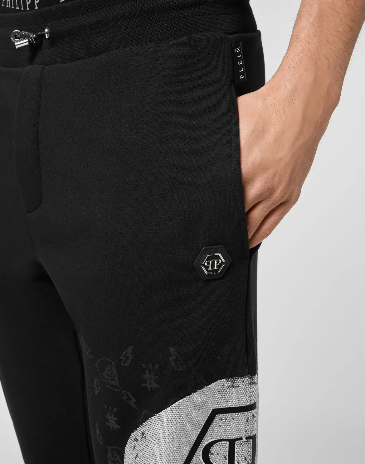 Jogging Trousers Skull and Plein, цвет: Черный