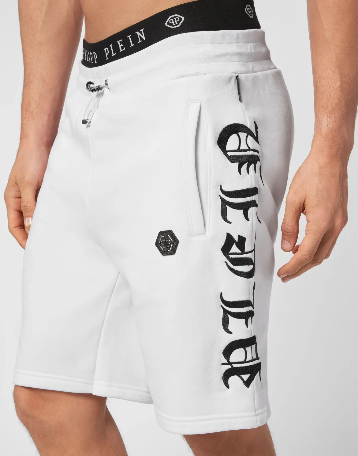 Basket Jogging Shorts Gothic Plein, цвет: Белый
