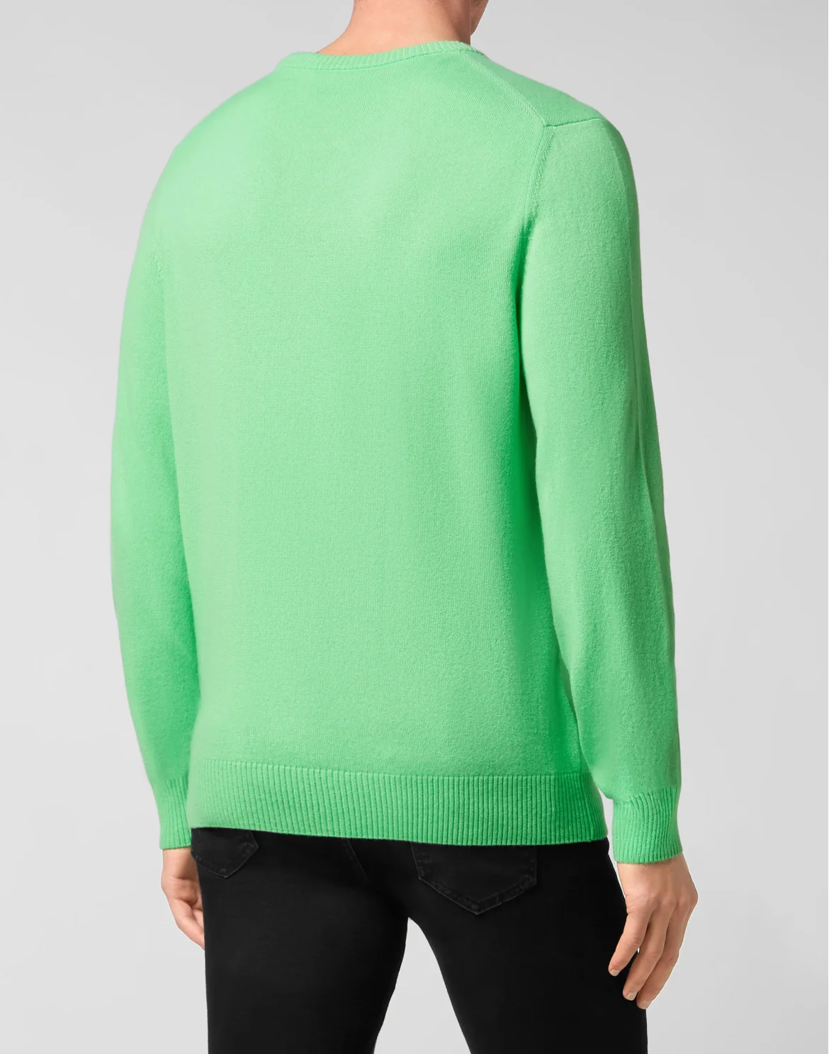 Cashmere Pullover Round Neck LS Skull and Plein, цвет: Зеленый