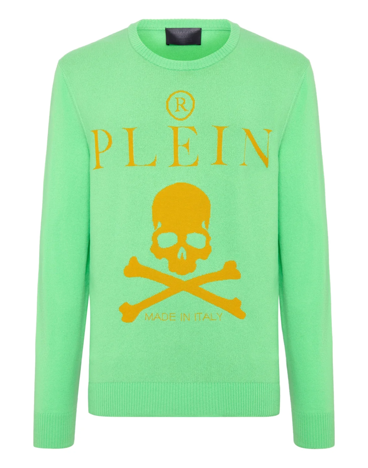 Cashmere Pullover Round Neck LS Skull and Plein, цвет: Зеленый