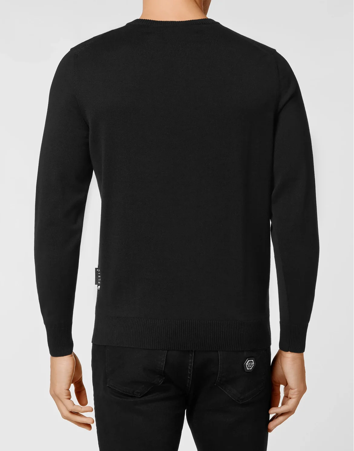 Pullover Round Neck LS Skull and Plein, цвет: Черный