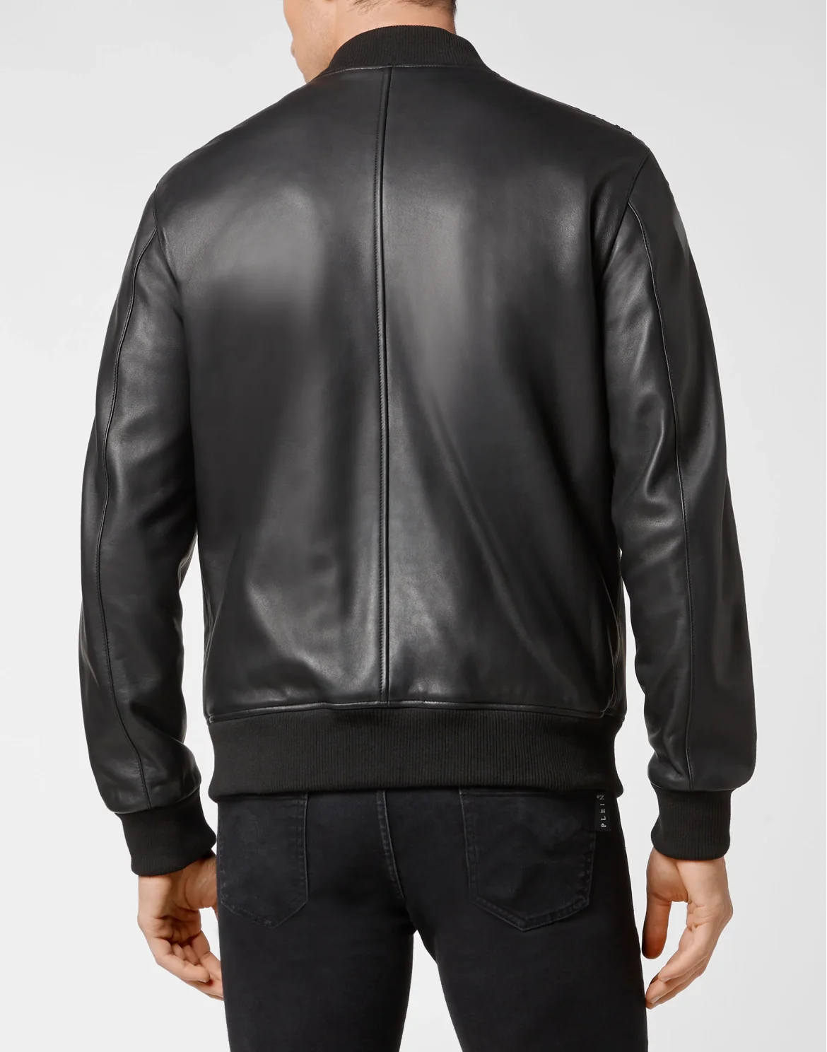 Leather Bomber Gothic Plein, цвет: Черный