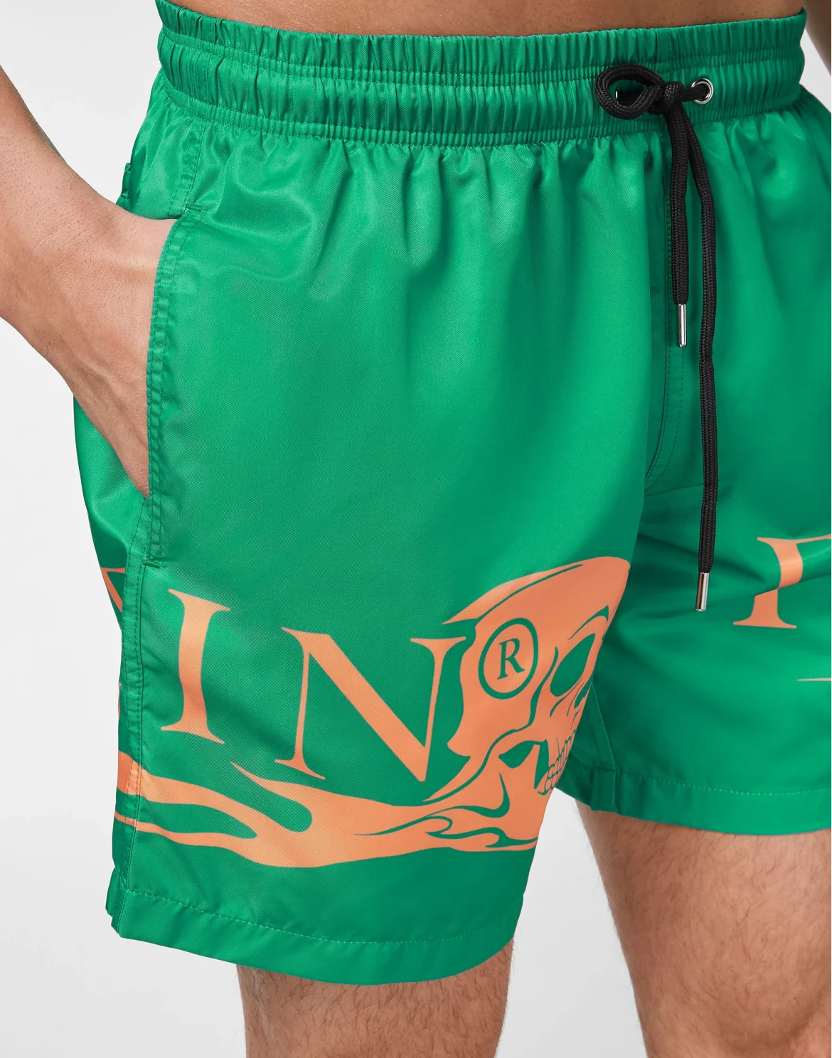 Beachwear Trousers Skull and Plein, цвет: Зеленый