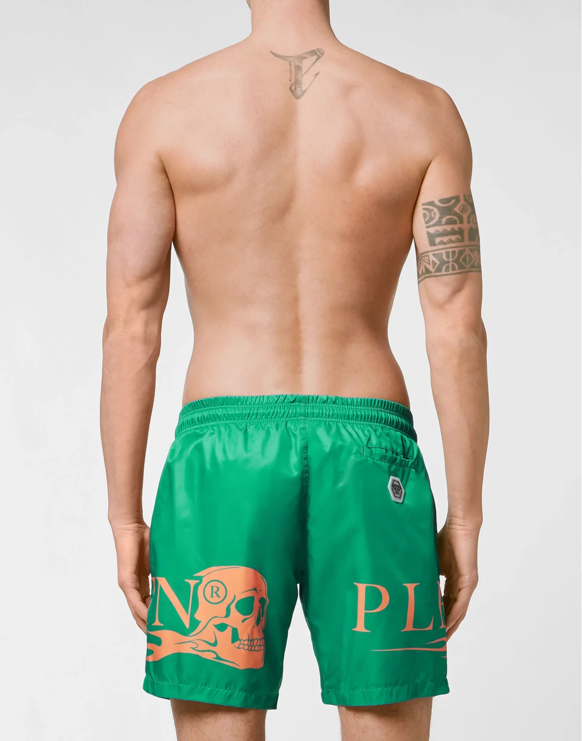 Beachwear Trousers Skull and Plein, цвет: Зеленый