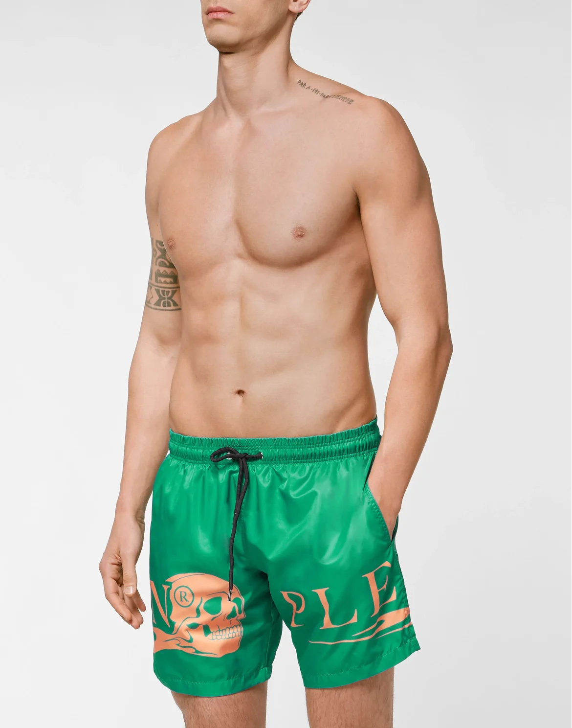 Beachwear Trousers Skull and Plein, цвет: Зеленый