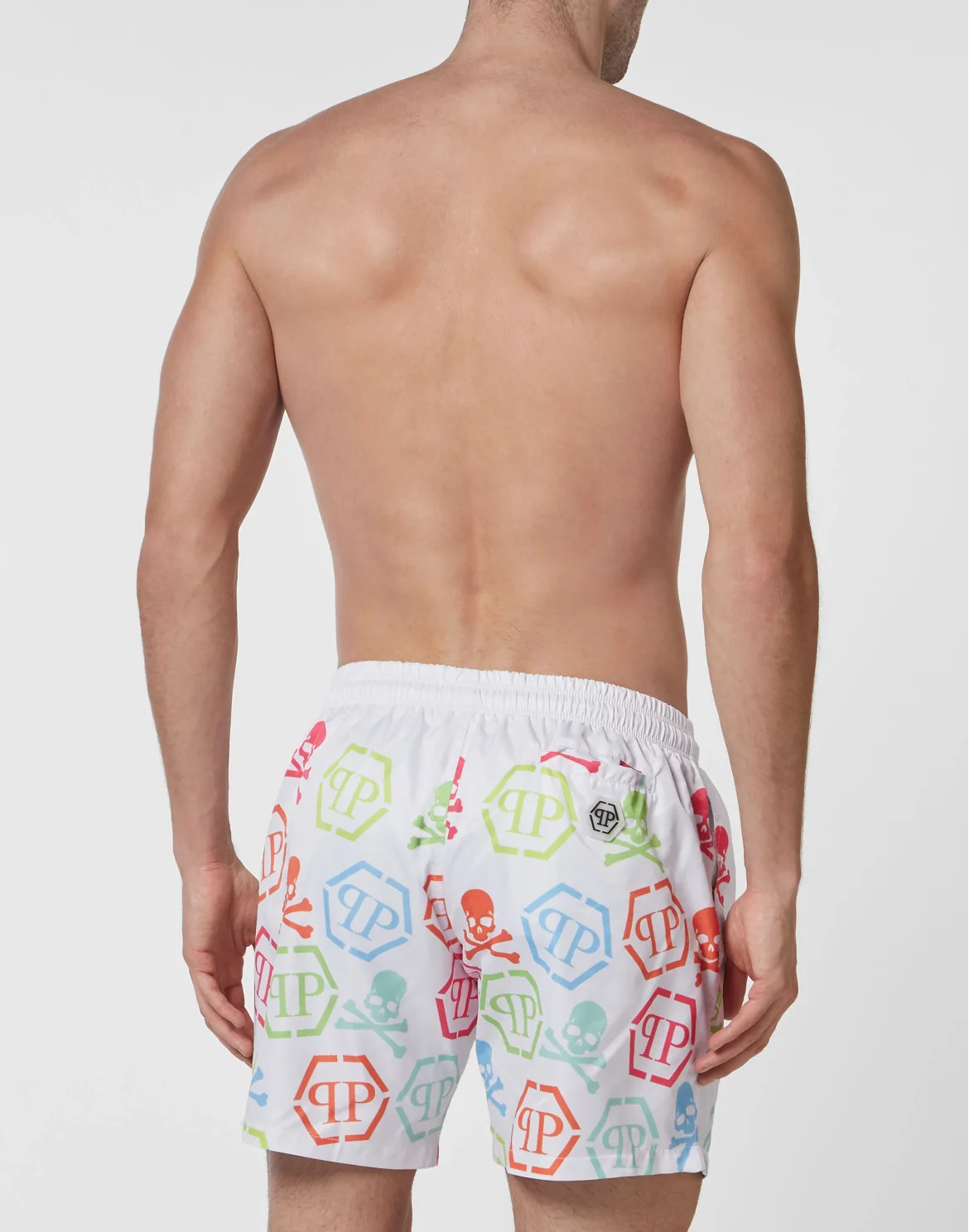 Beachwear Trousers Skull and Plein, цвет: Белый