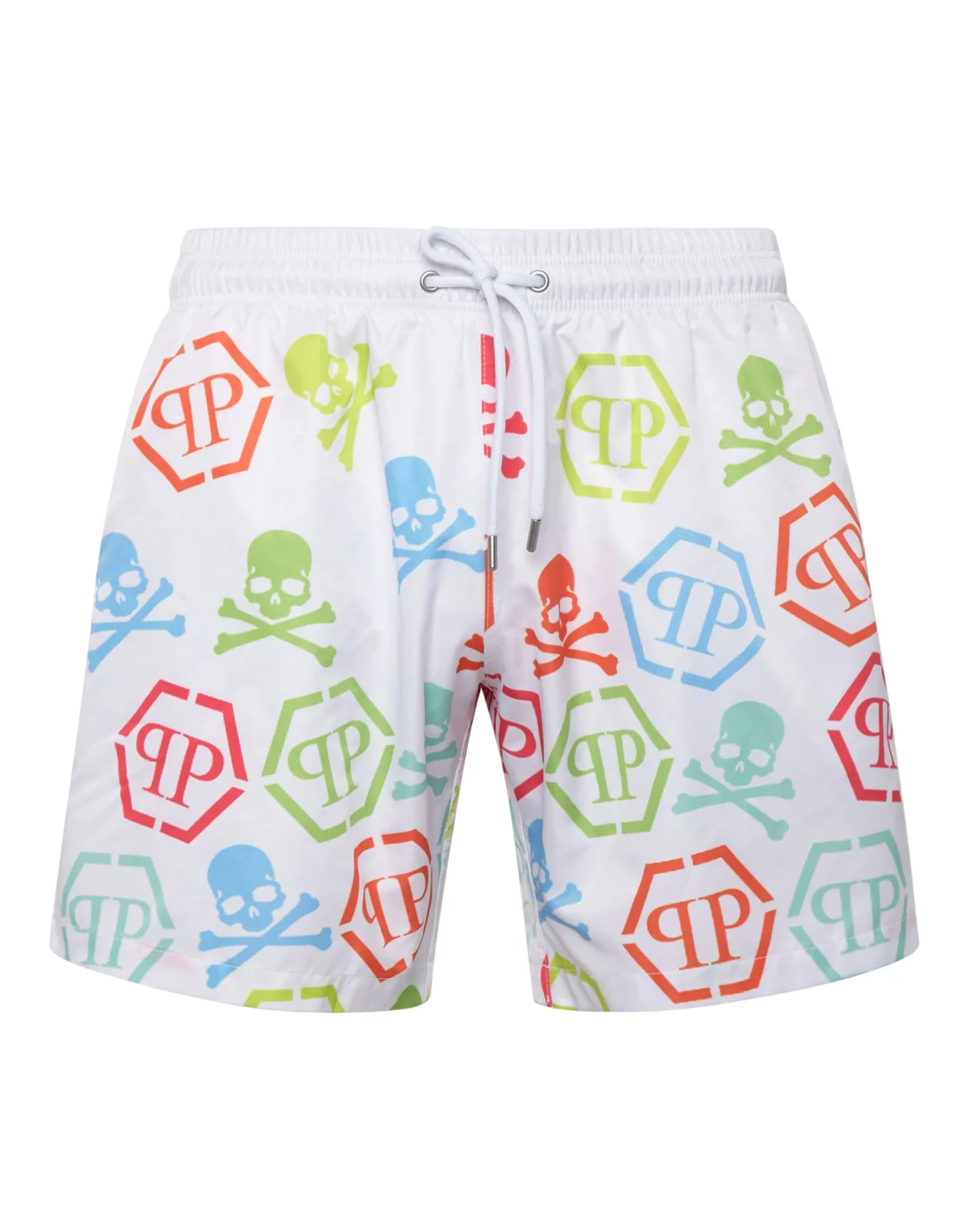 Beachwear Trousers Skull and Plein, цвет: Белый