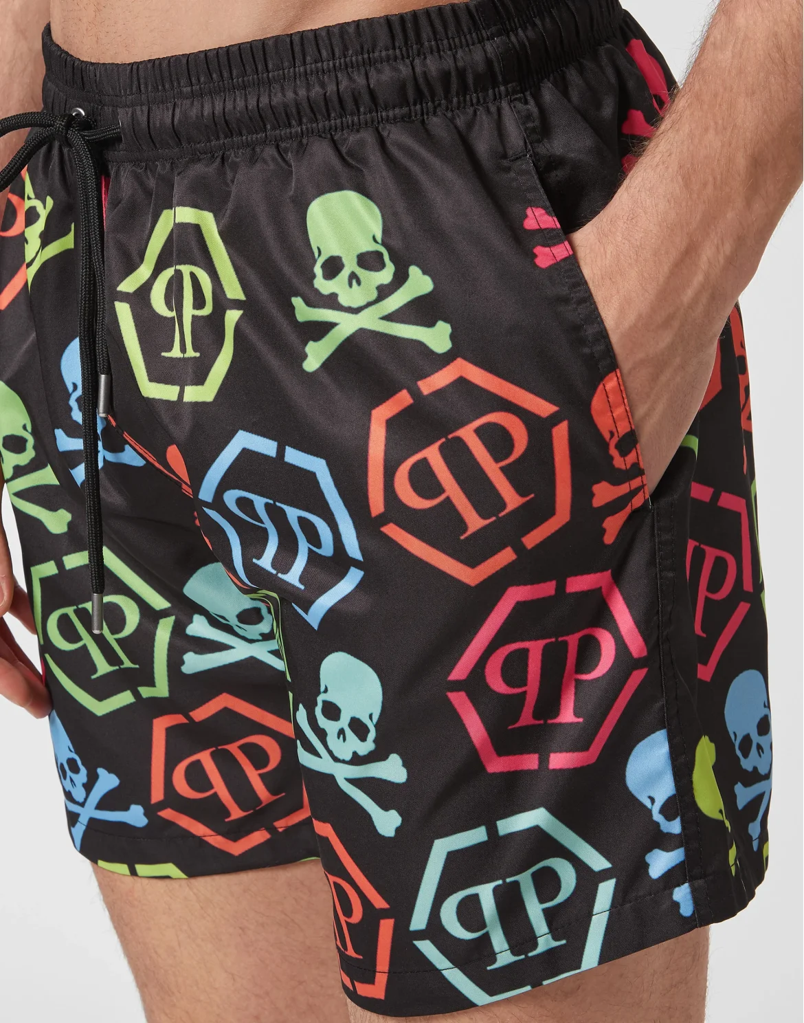 Beachwear Trousers Skull and Plein, цвет: Черный