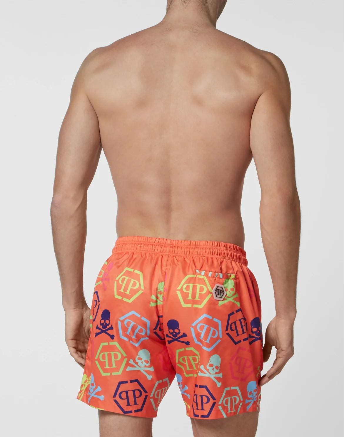 Beachwear Trousers Skull and Plein, цвет: Оранжевый