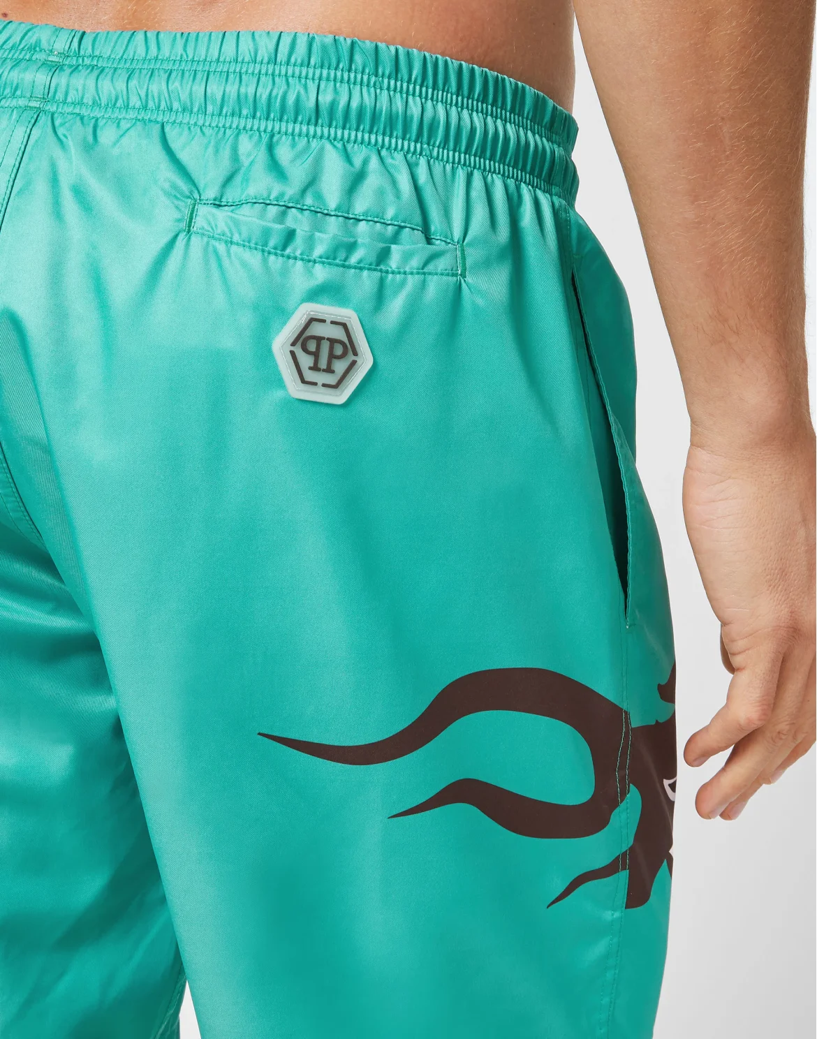 Beachwear Trousers Skull and Plein, цвет: Бирюзовый