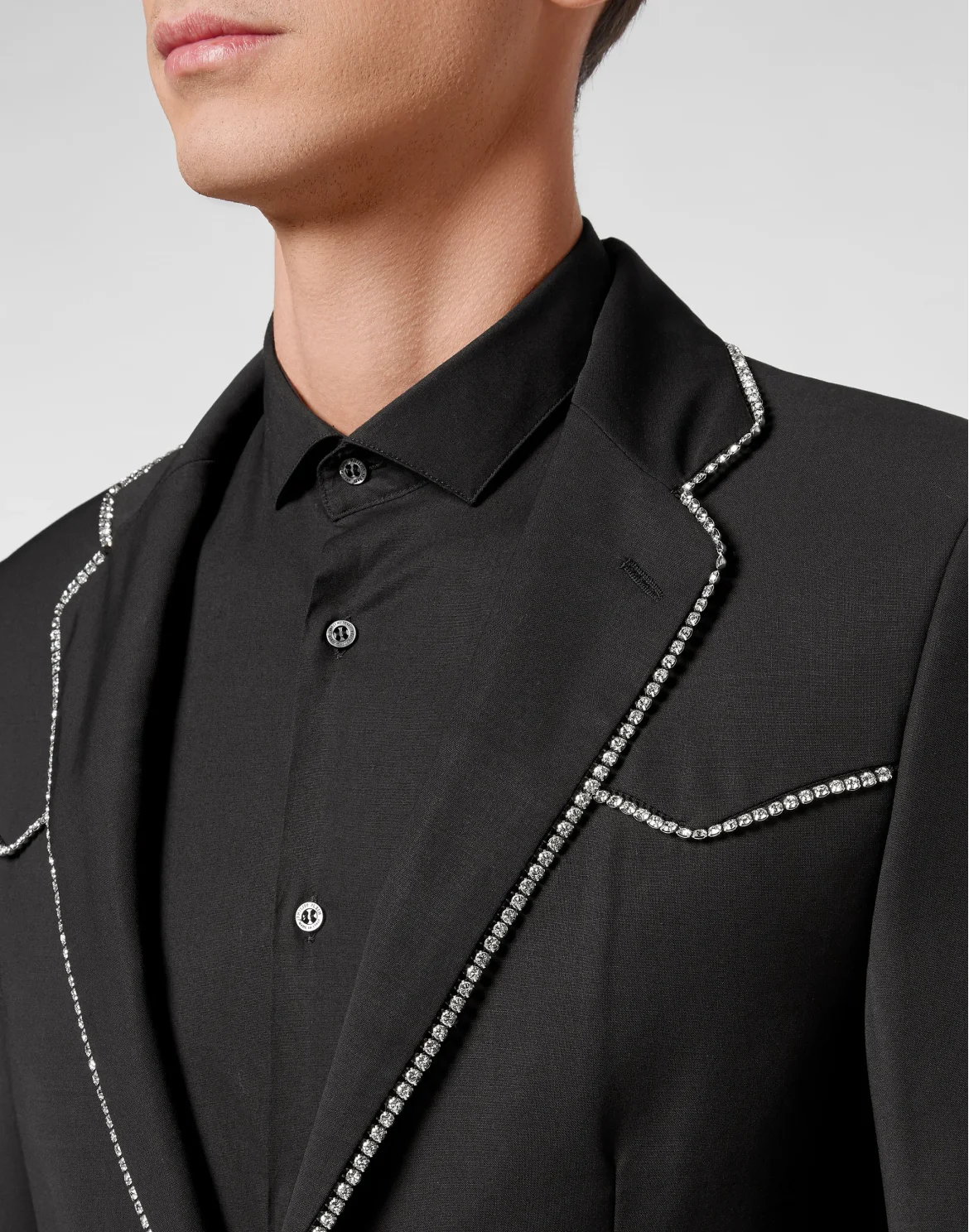 COLORADO CRYSTAL  GIGOLÒ FIT BLAZER with Crystals, цвет: Черный