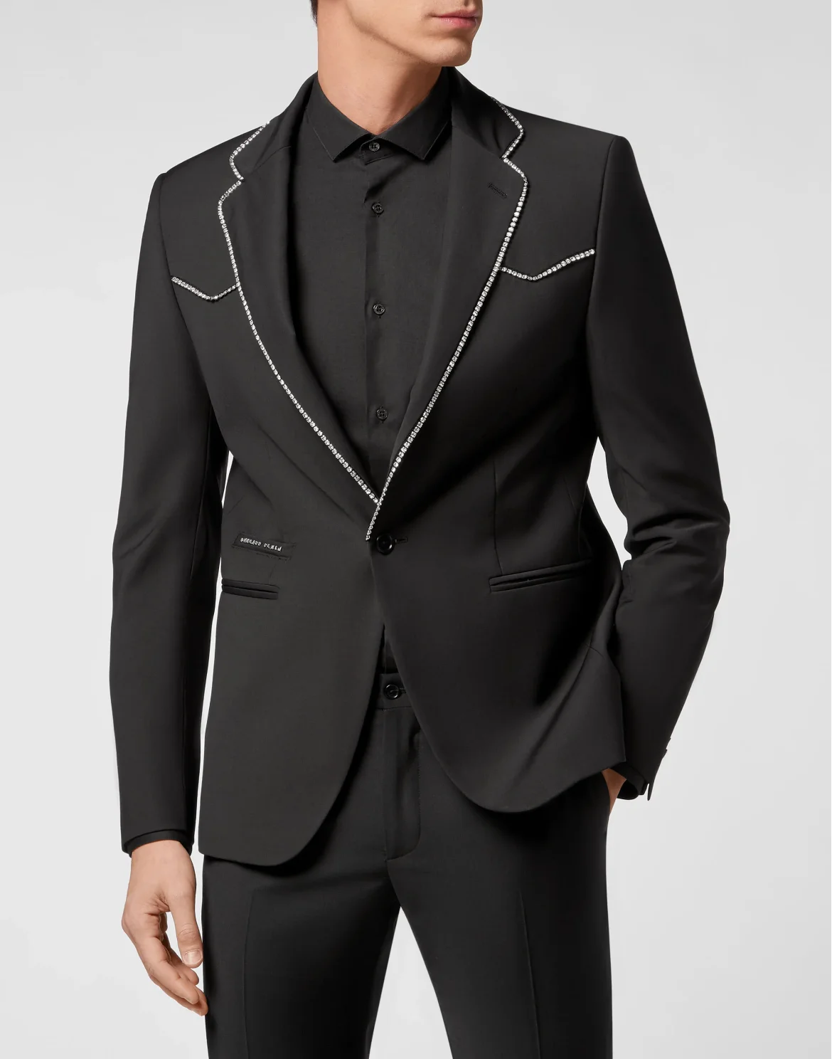 COLORADO CRYSTAL  GIGOLÒ FIT BLAZER with Crystals, цвет: Черный