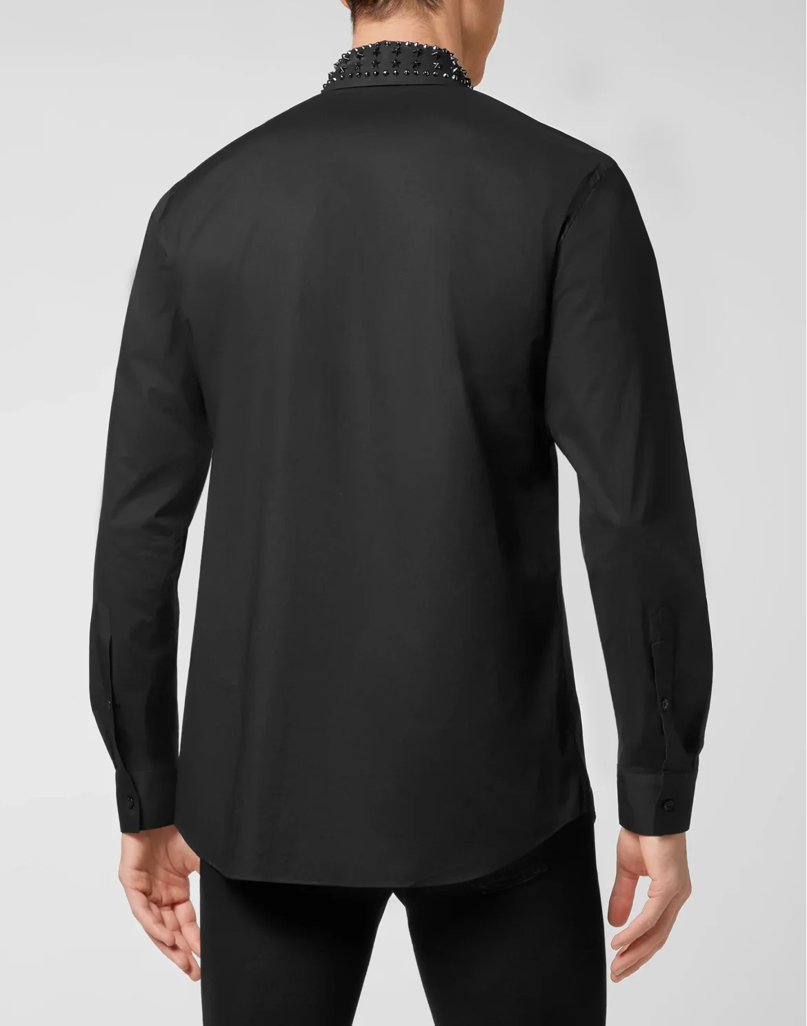 Cotton Shirt Playboy Cut LS Studs, цвет: Черный