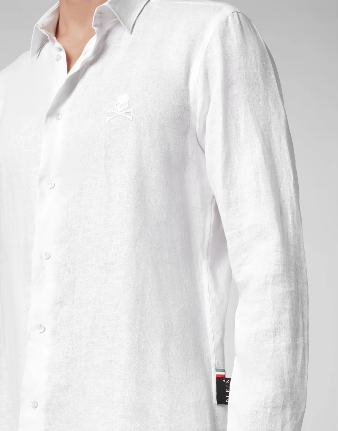 Shirt Sugar Daddy Cut LS Skull, цвет: Белый