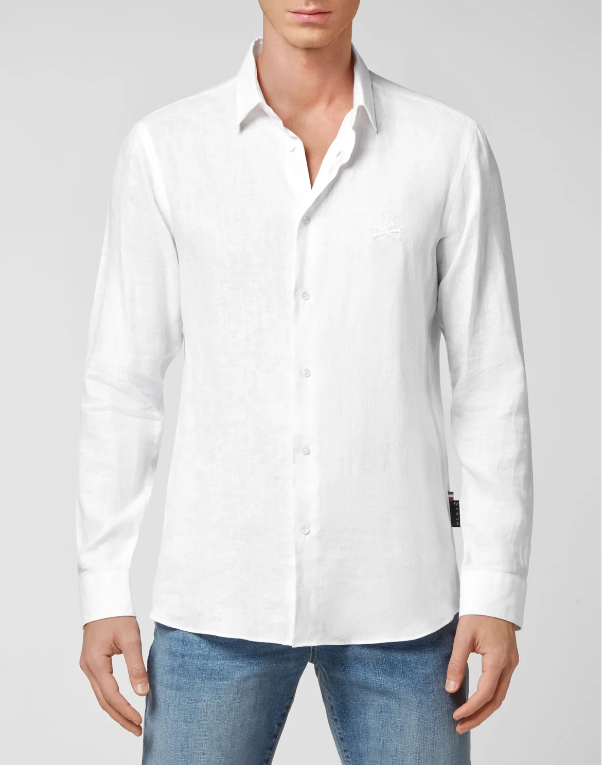Shirt Sugar Daddy Cut LS Skull, цвет: Белый