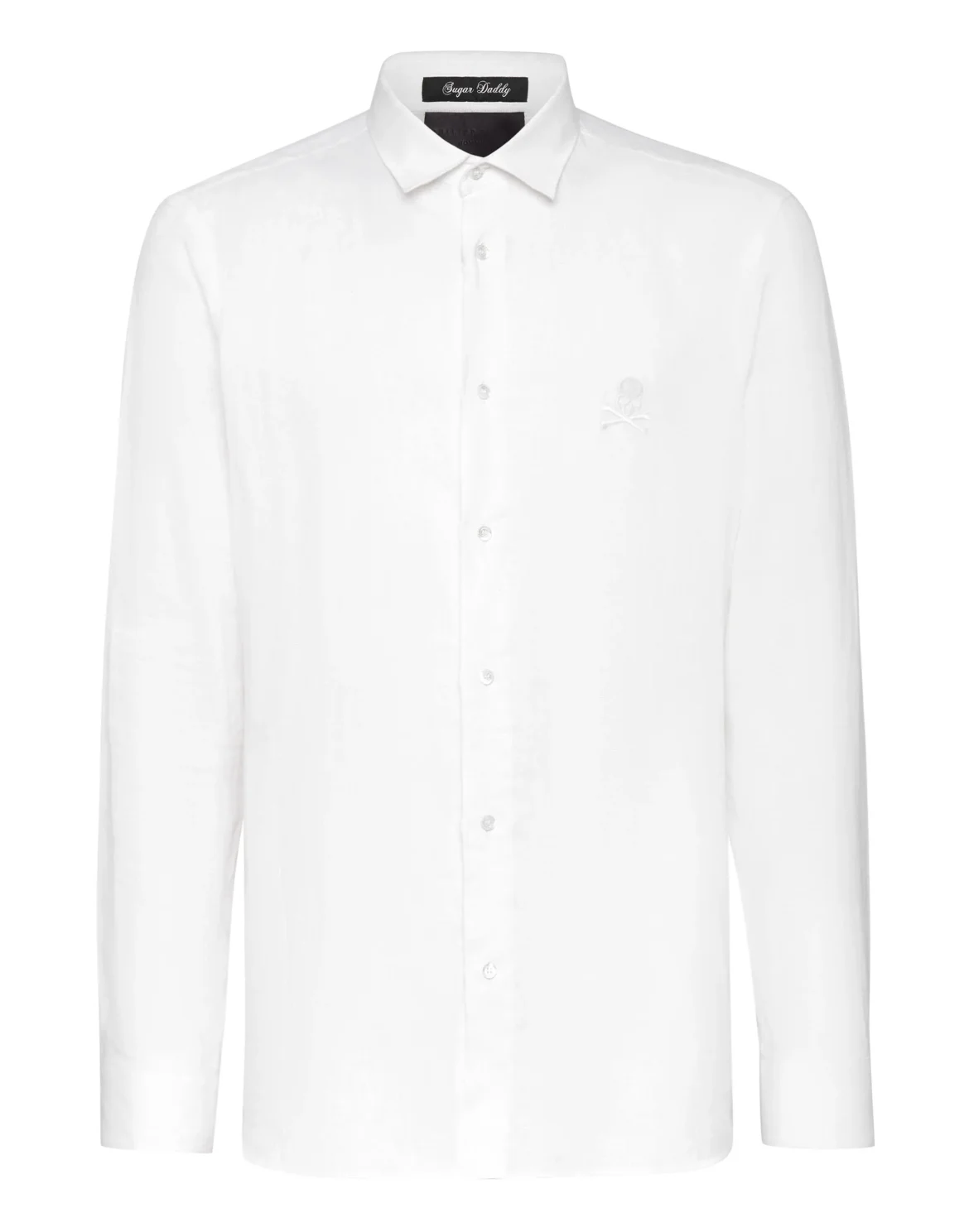 Shirt Sugar Daddy Cut LS Skull, цвет: Белый