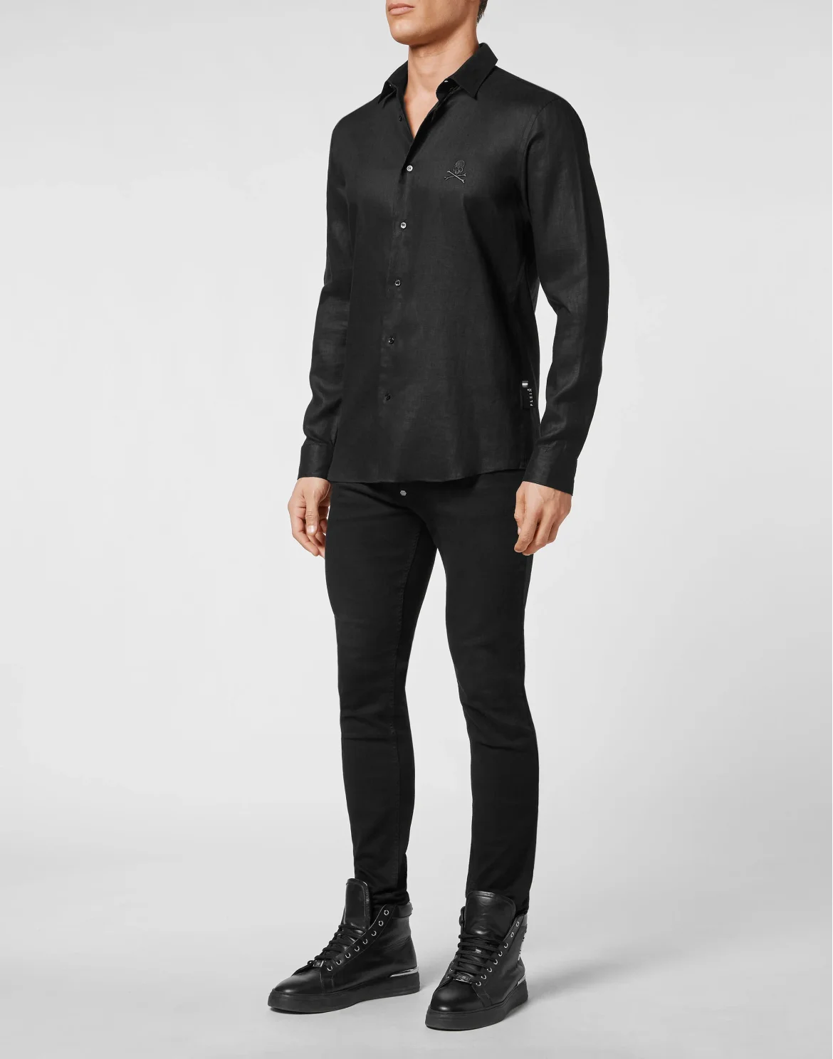 Shirt Sugar Daddy Cut LS Skull, цвет: Черный