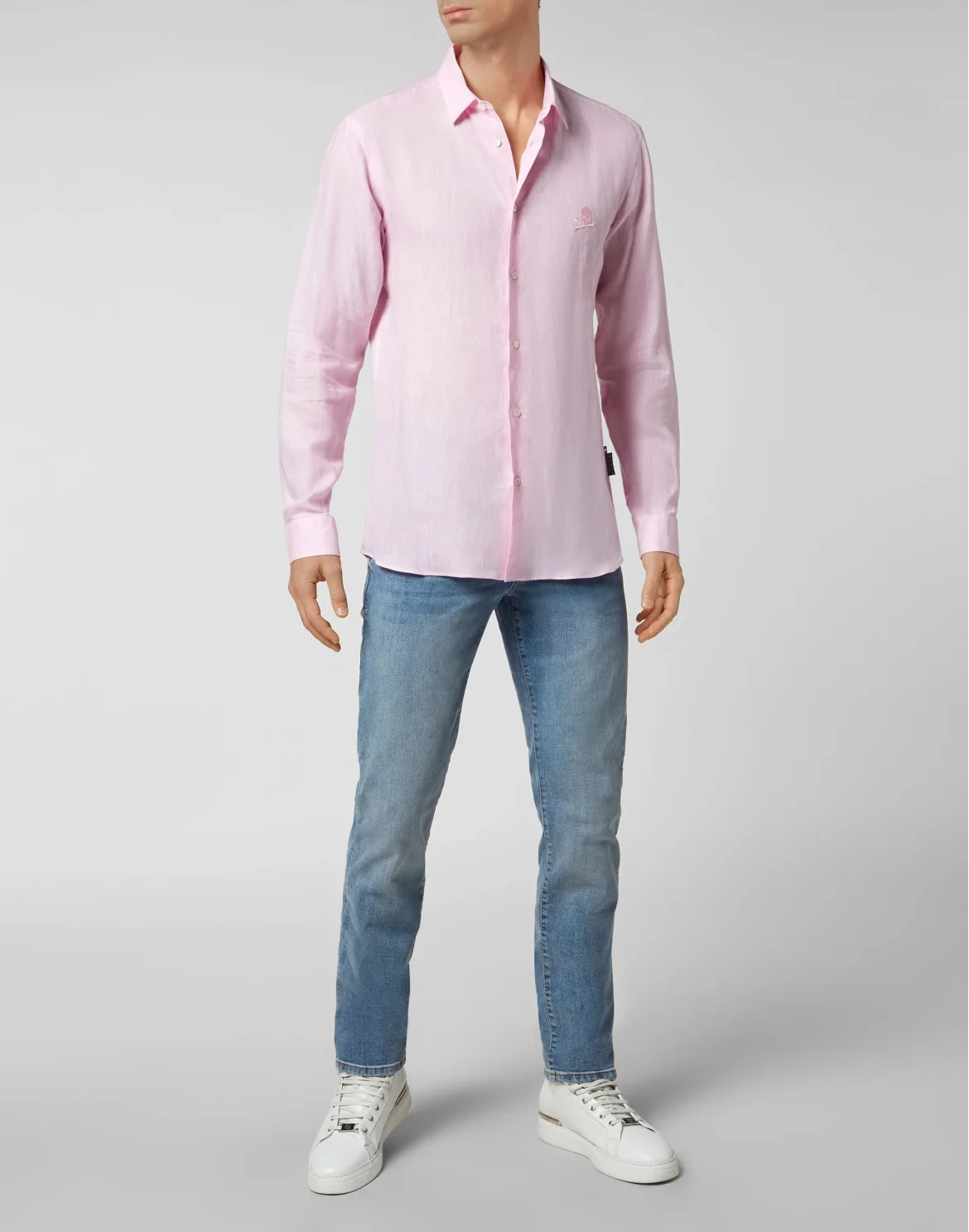 Shirt Sugar Daddy Cut LS Skull, цвет: Розовый