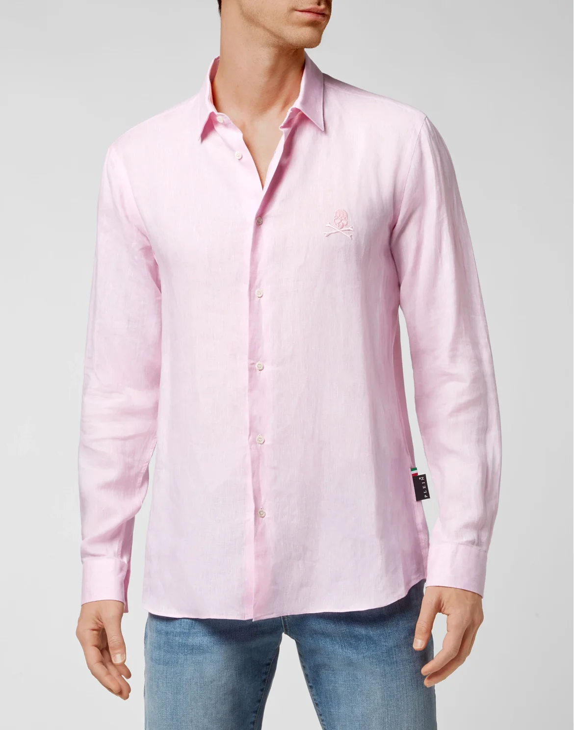 Shirt Sugar Daddy Cut LS Skull, цвет: Розовый
