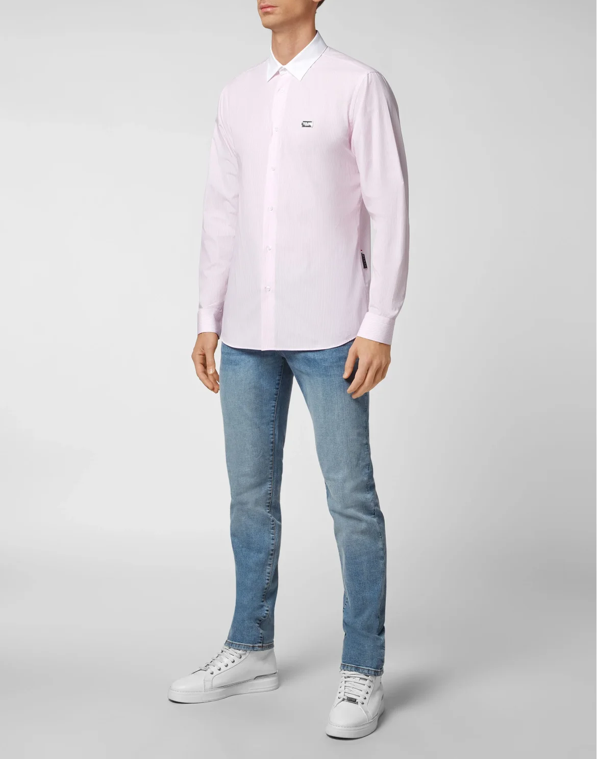 Shirt Sugar Daddy Cut LS Skull and Plein, цвет: Розовый