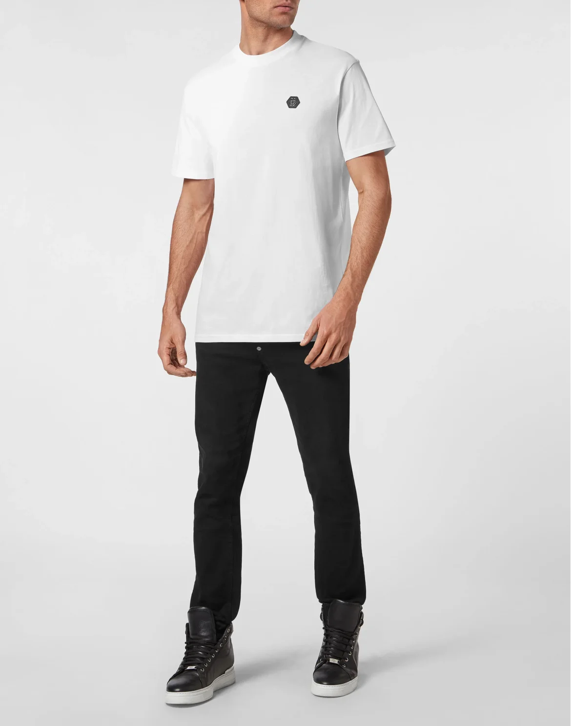 T-shirt Round Neck SS Iconic Plein, цвет: Белый