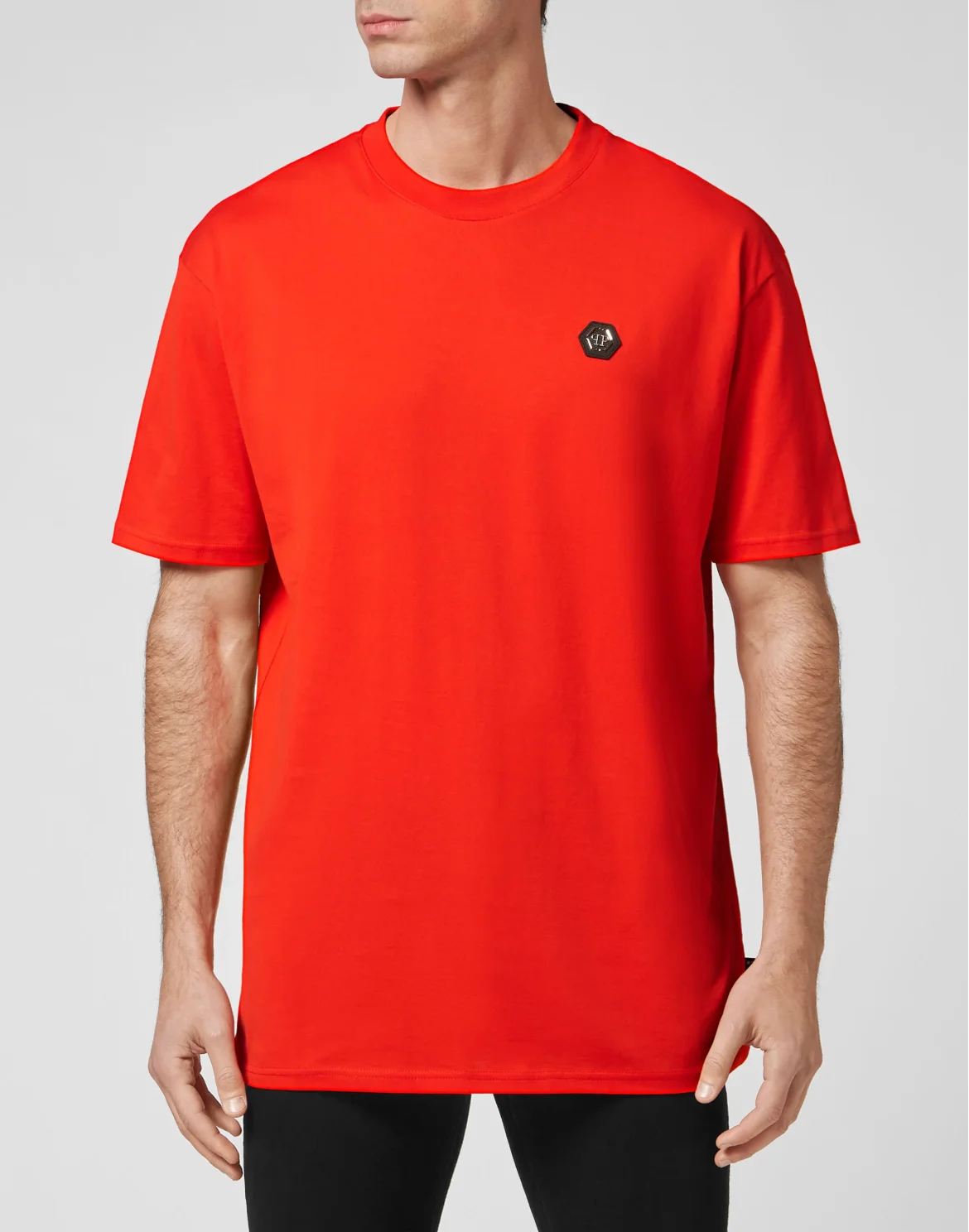 T-shirt Round Neck SS Iconic Plein, цвет: Красный