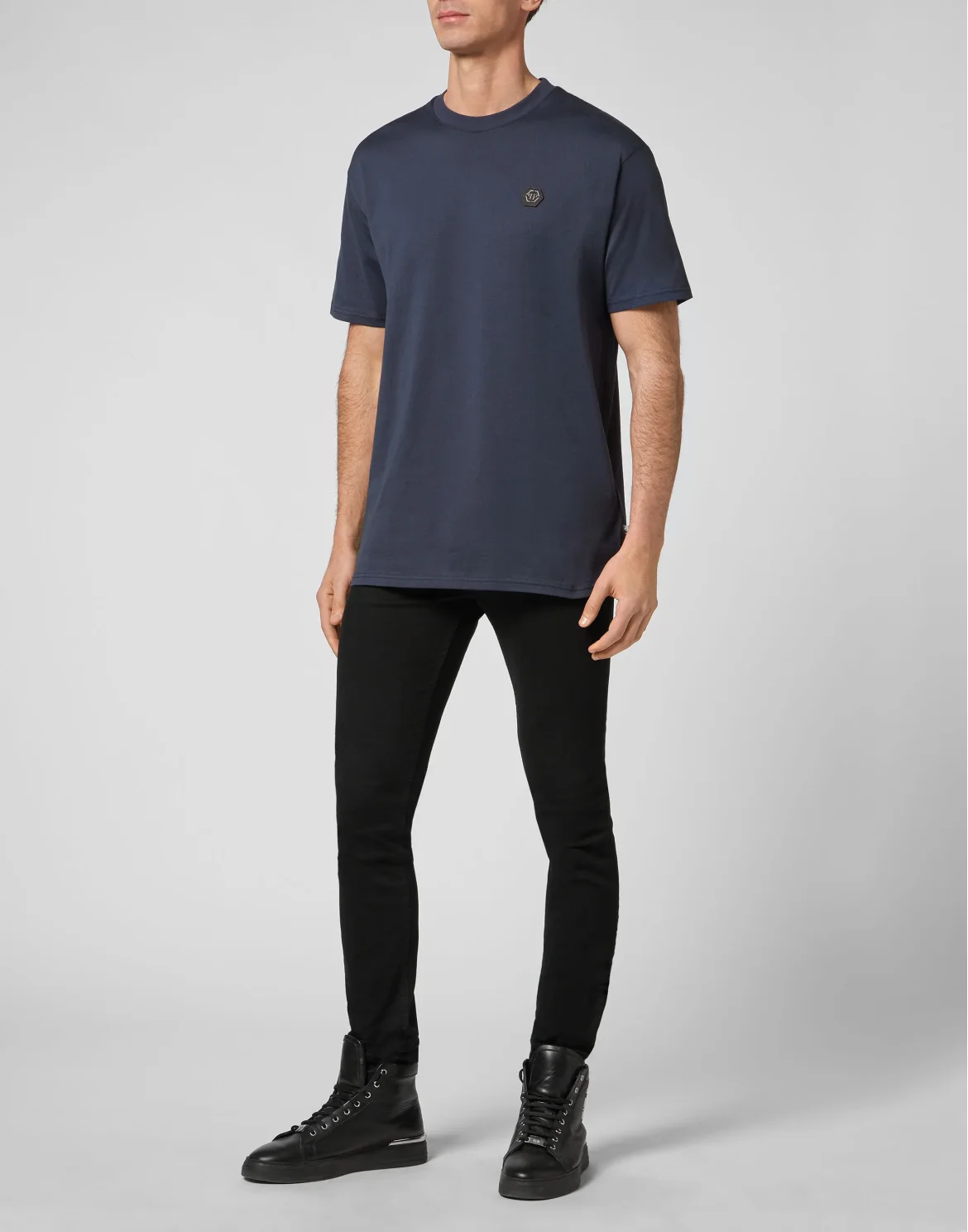 T-shirt Round Neck SS Iconic Plein, цвет: Синий
