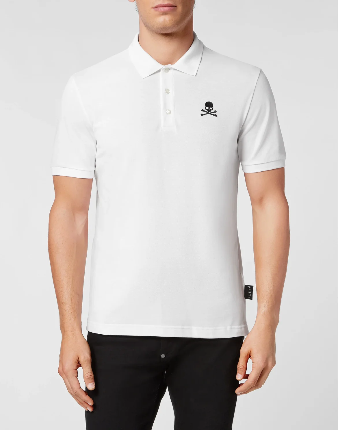Slim Fit Polo shirt SS Skull, цвет: Белый