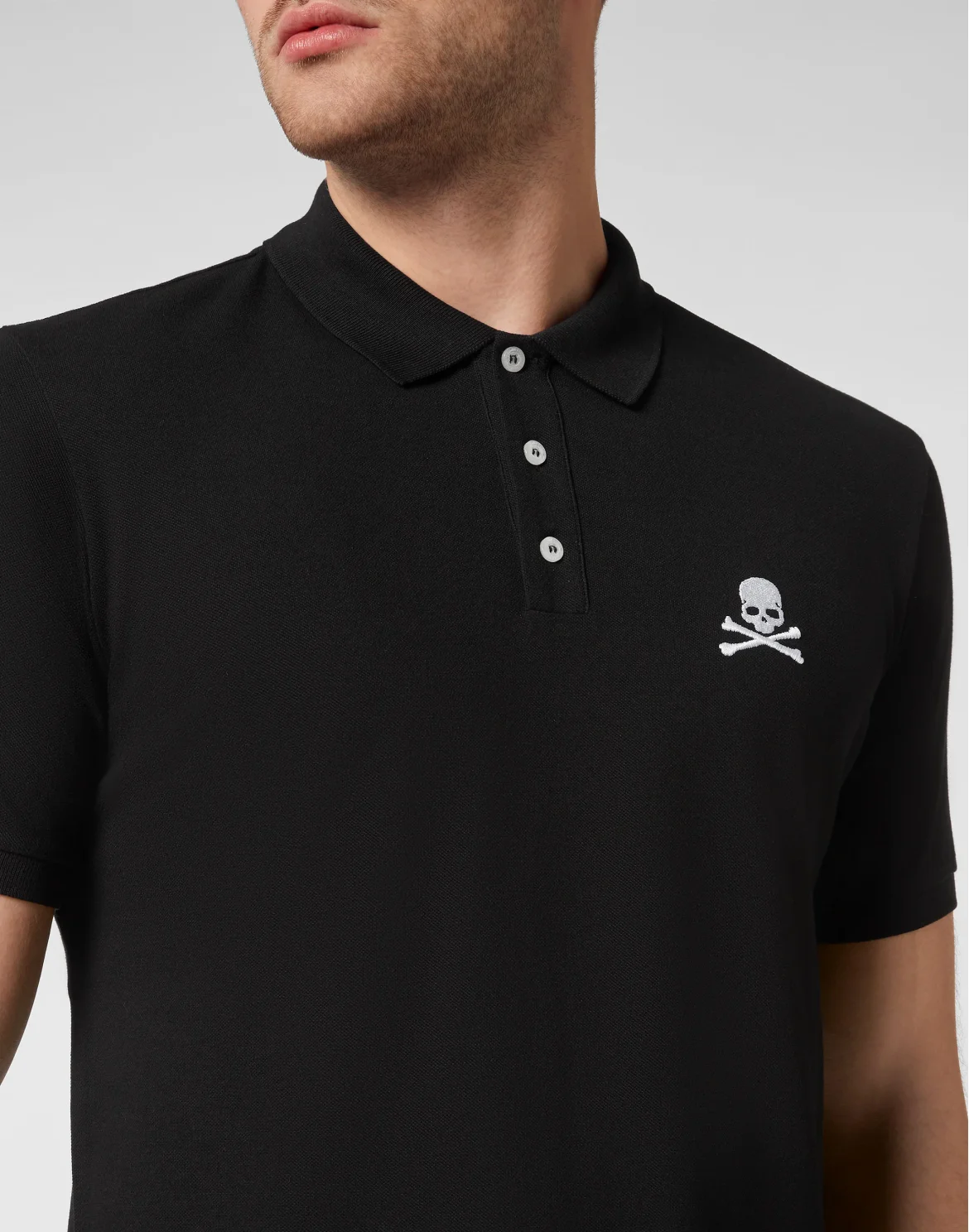 Slim Fit Polo shirt SS Skull, цвет: Черный