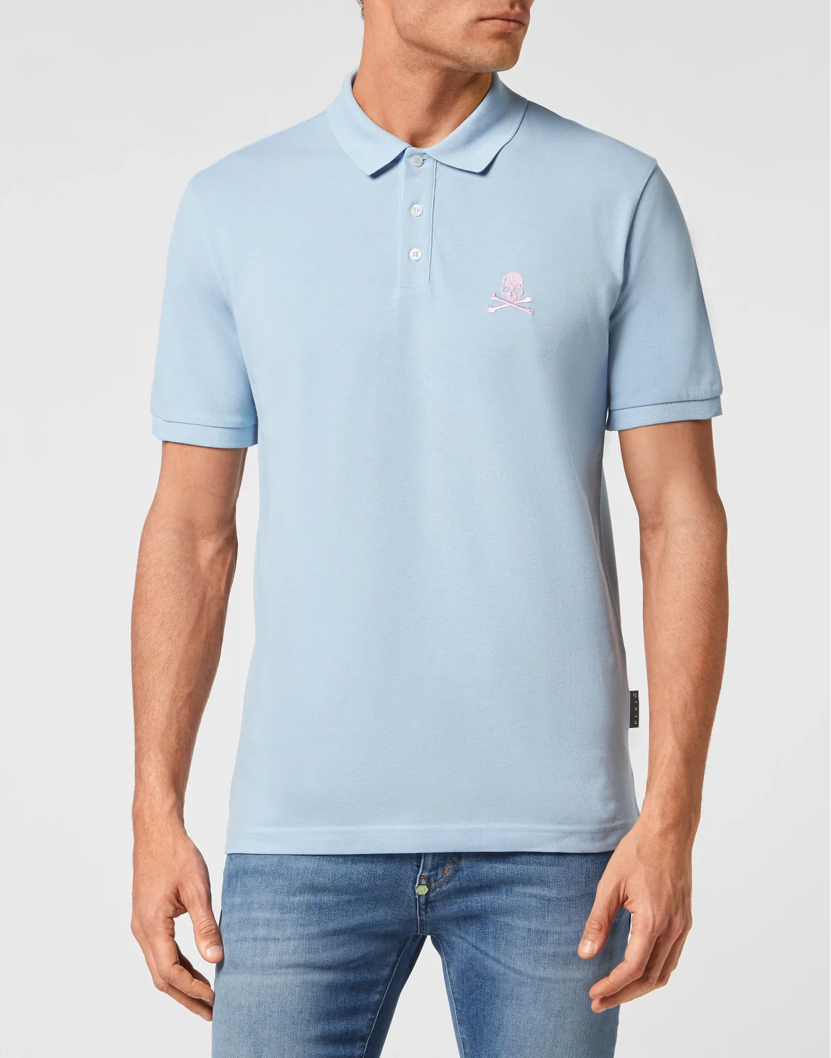 Slim Fit Polo shirt SS Skull, цвет: Голубой