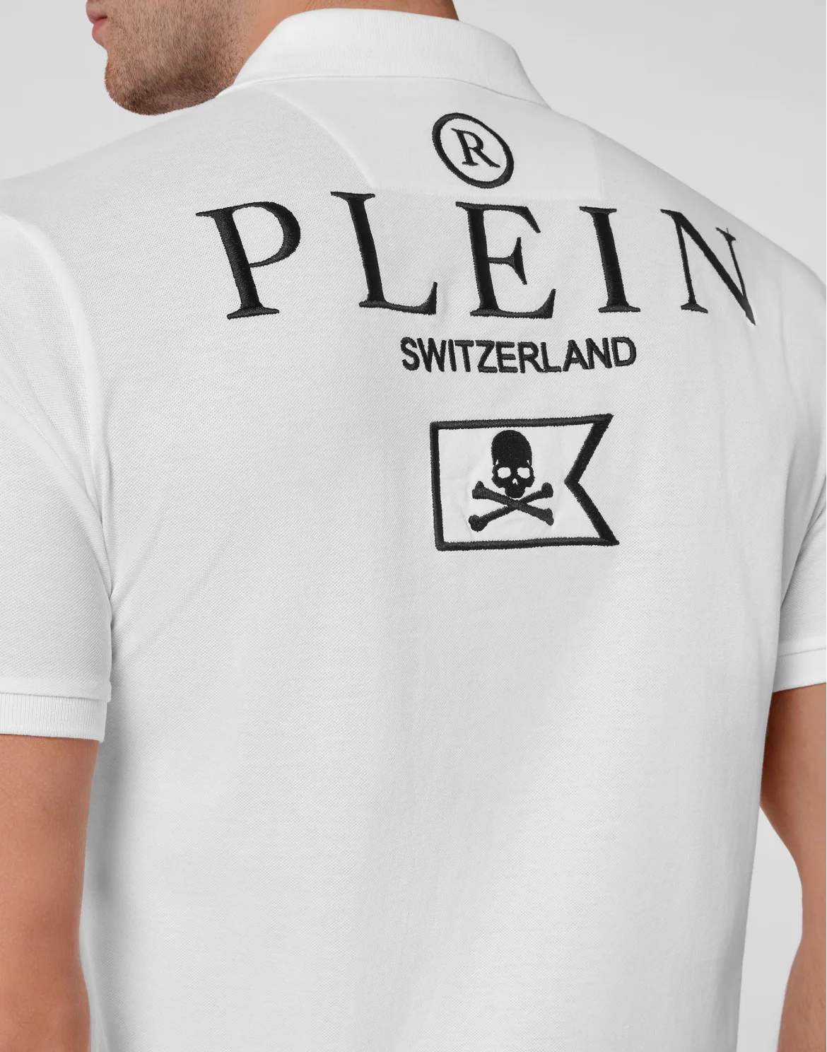 Slim Fit Polo shirt SS Skull and Plein, цвет: Белый