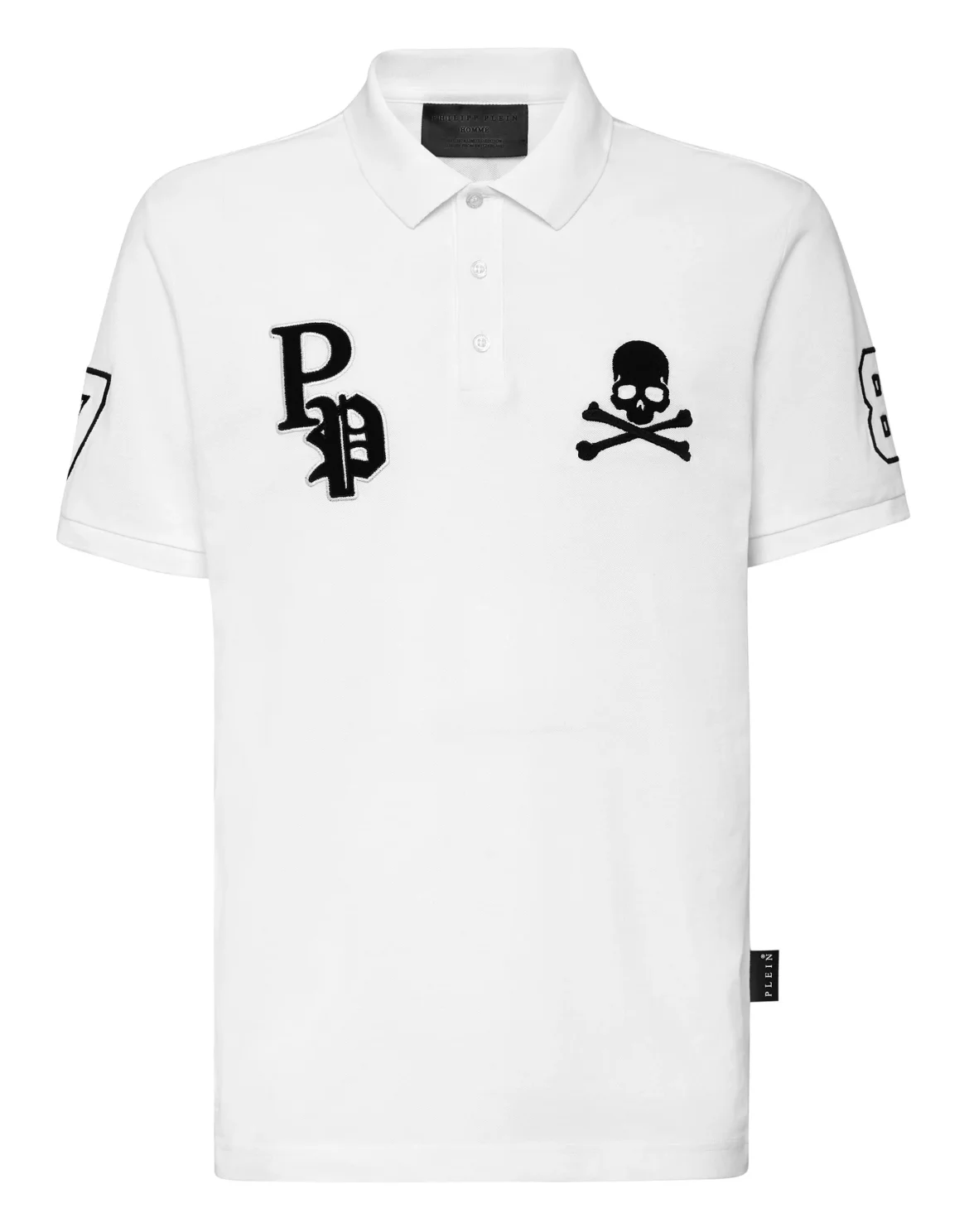 Slim Fit Polo shirt SS Skull and Plein, цвет: Белый