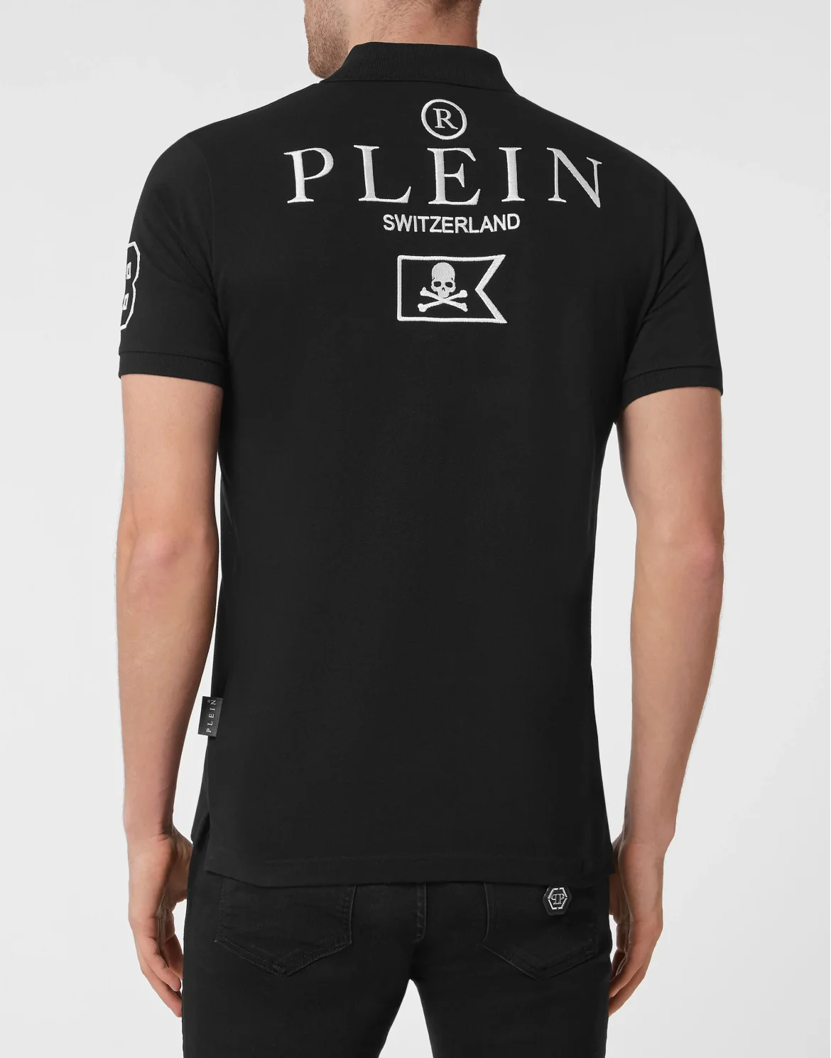 Slim Fit Polo shirt SS Skull and Plein, цвет: Черный