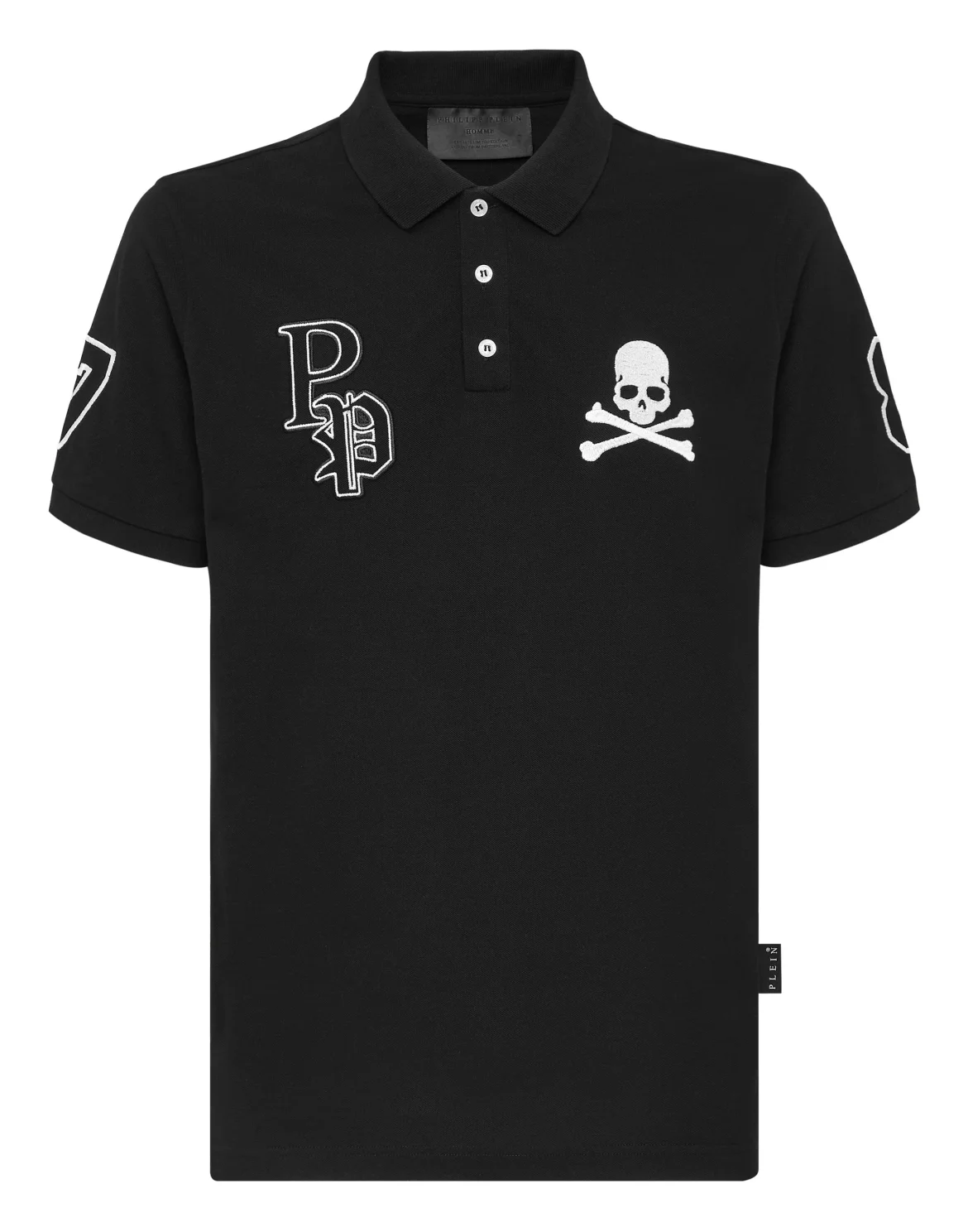Slim Fit Polo shirt SS Skull and Plein, цвет: Черный