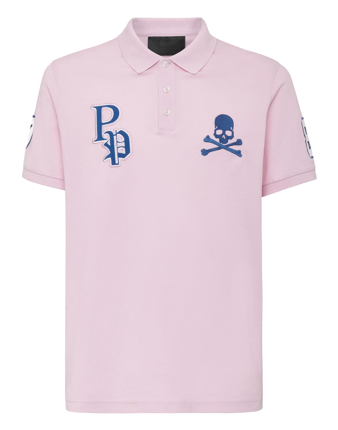Slim Fit Polo shirt SS Skull and Plein, цвет: Розовый