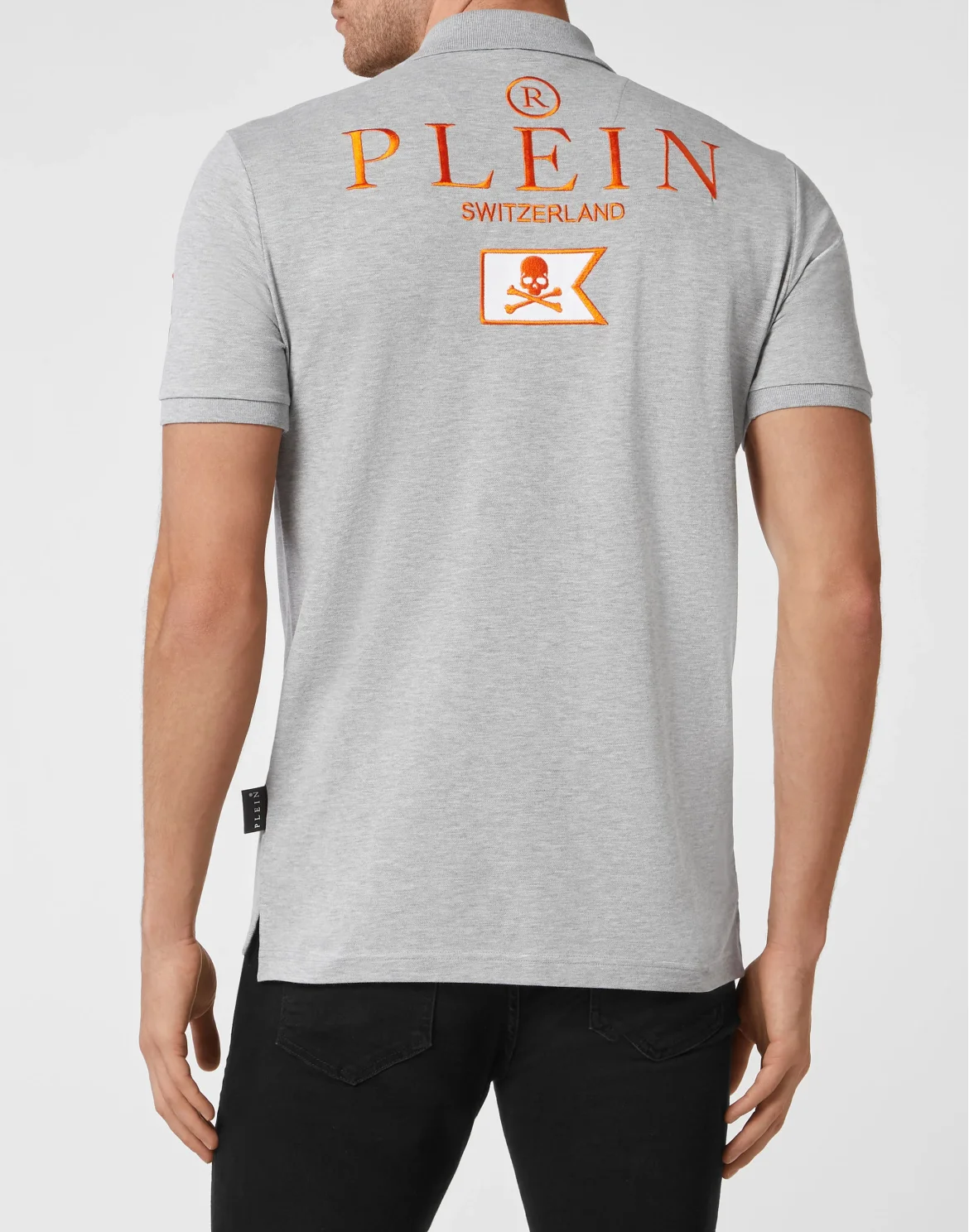 Slim Fit Polo shirt SS Skull and Plein, цвет: Серый