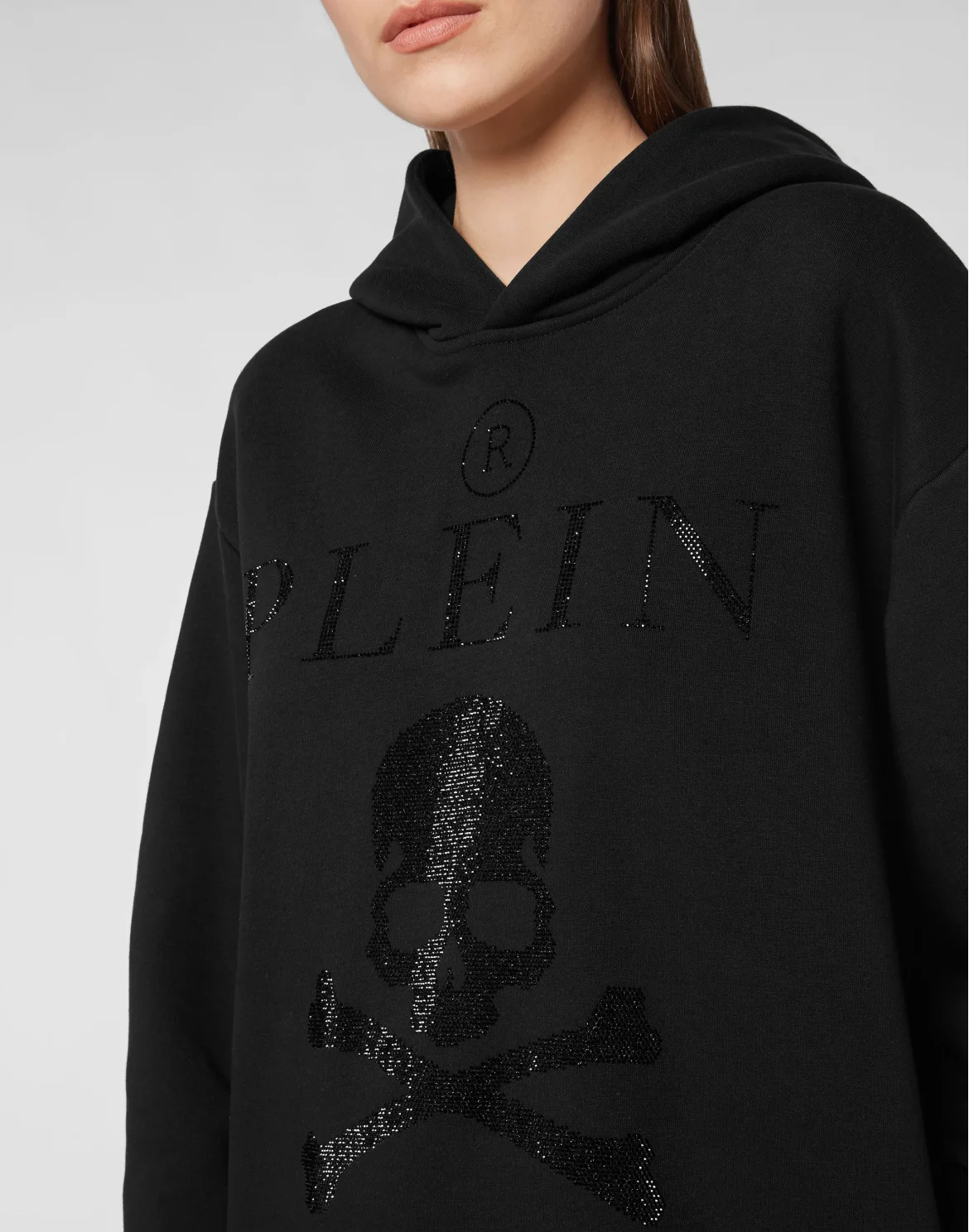 Hoodie Sweatshirt Crystal Skull, цвет: Черный