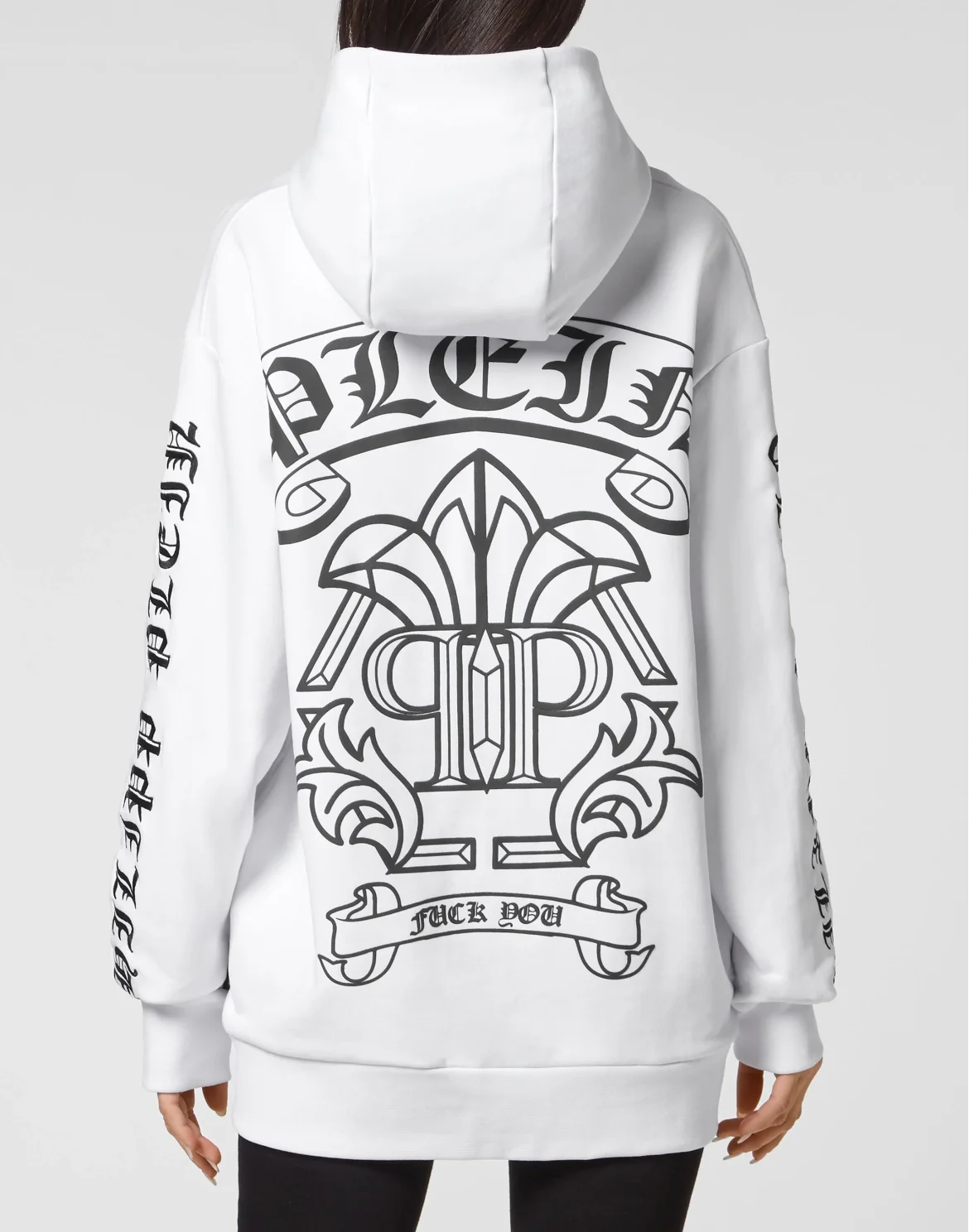 Hoodie Sweatshirt Gothic Plein, цвет: Белый